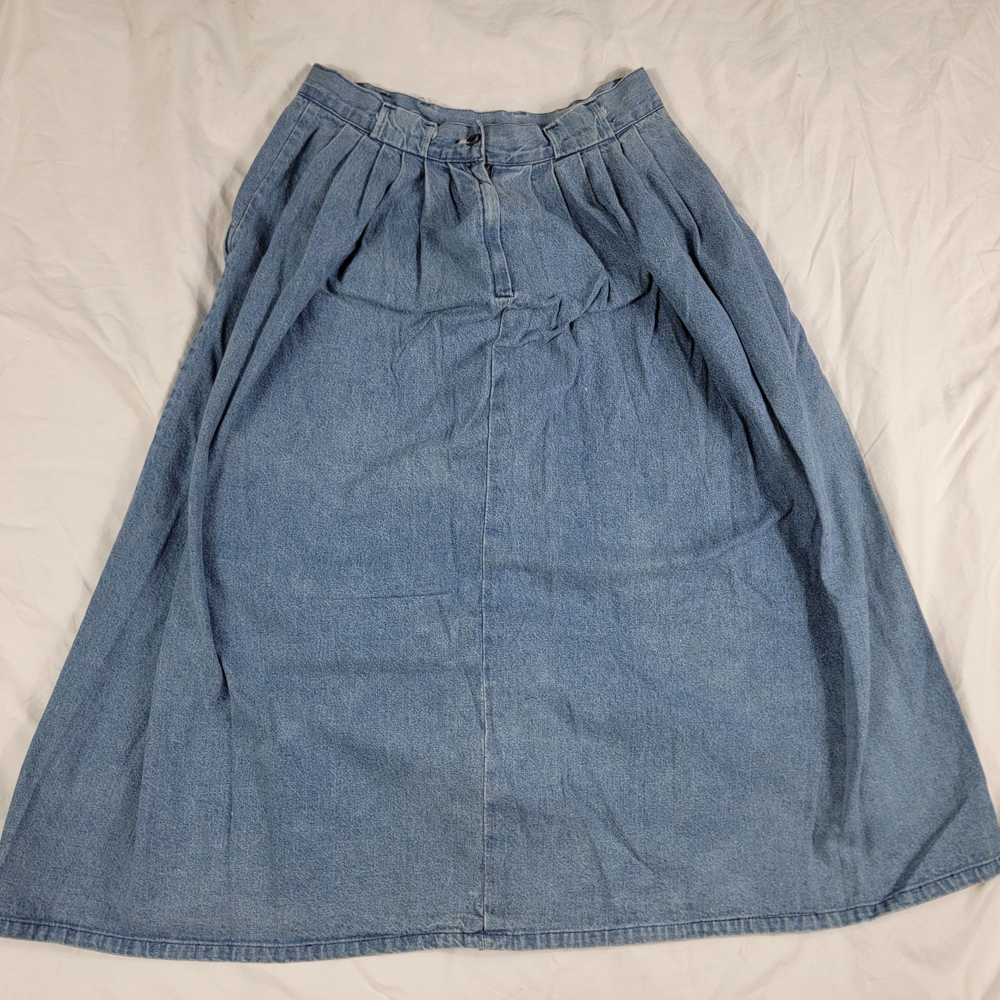Other × Vintage Vintage Avon Fashions Womens 13/14 Denim Skirt Made In USA R Size 36" / US 14 / IT 50 - 1 Thumbnail