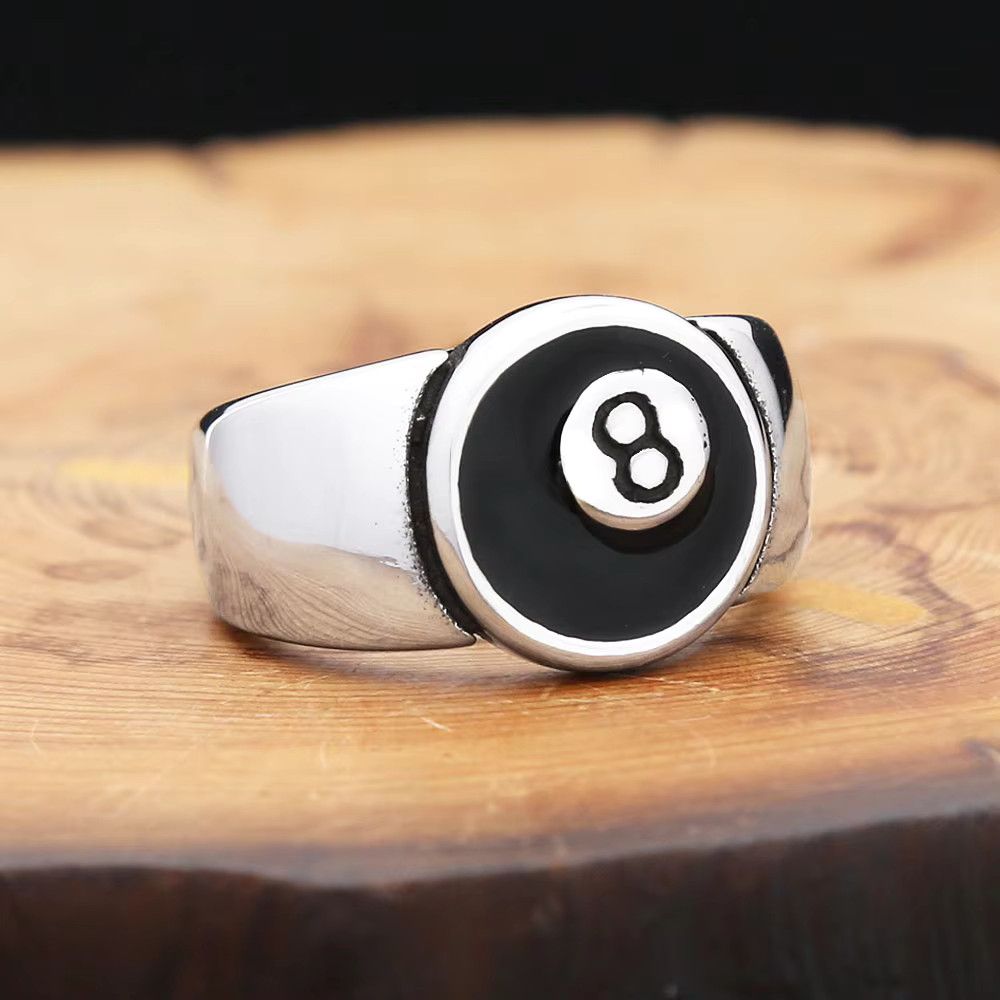 Jewelry 8 Eight Pool Billiard Ring Size ONE SIZE - 6 Thumbnail