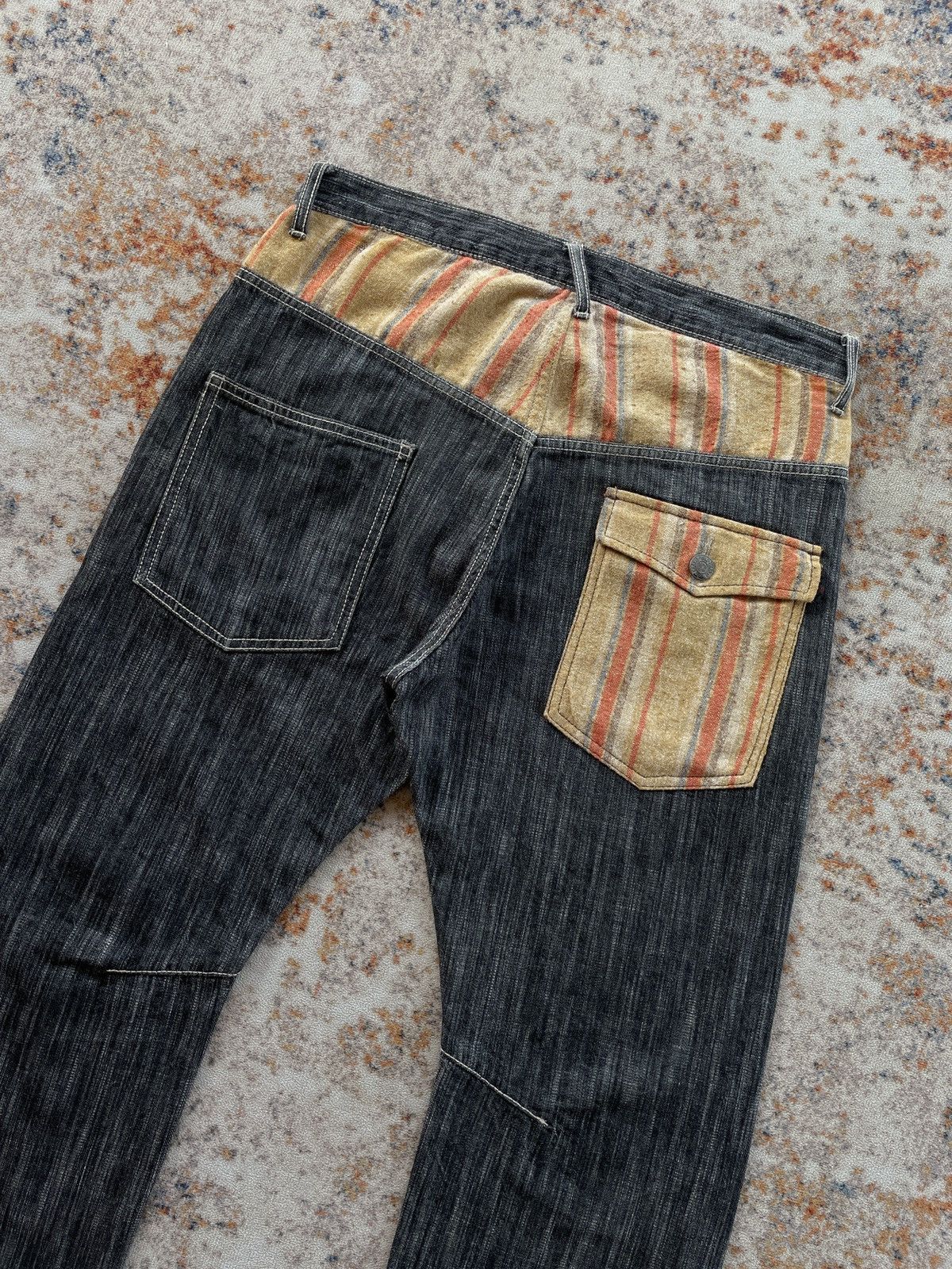 Japanese Brand WILD KHAKIS PATCHWORK JEANS Size US 33 - 7 Thumbnail