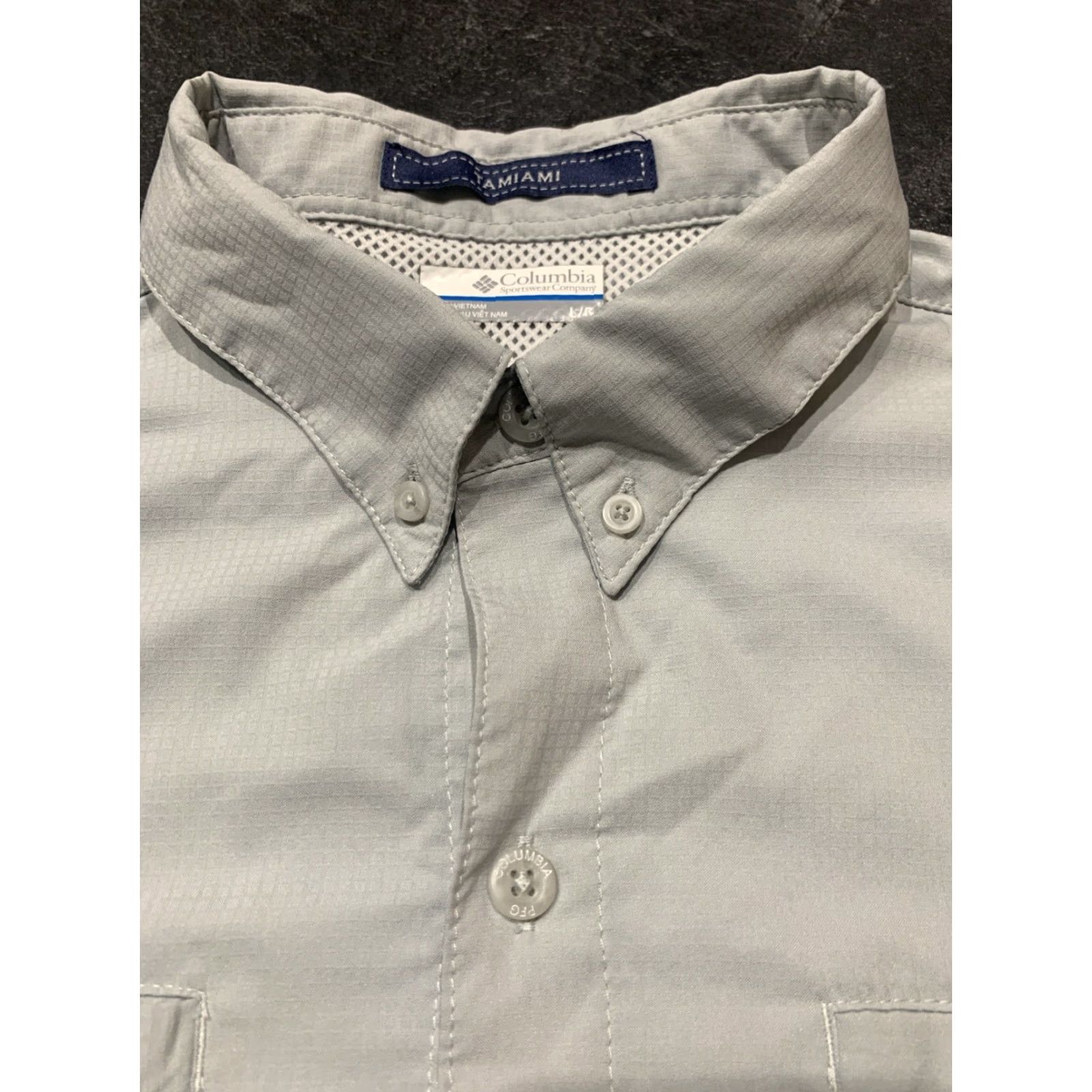 Vintage Columbia Tamiami Omni Shade Men’s Short Sleeve Shirt L Gray Size US L / EU 52-54 / 3 - 6 Thumbnail