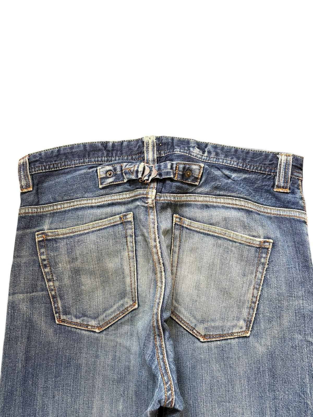Edwin Vintage Okayama Denim Buckle Back Selvedge Distressed Jeans Size 32" / US 10 / IT 46 - 4 Thumbnail