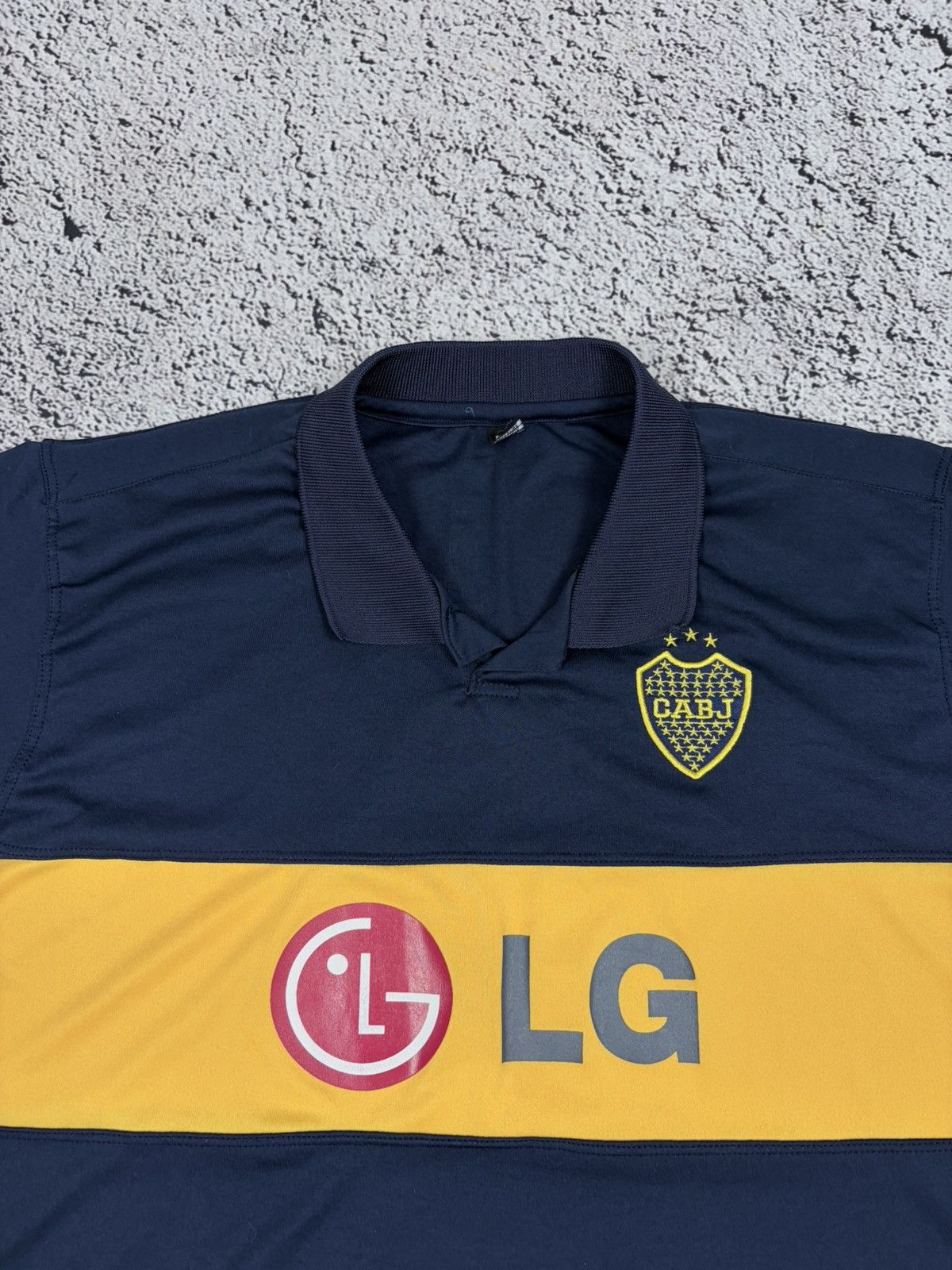 Japanese Brand Vtg Boca Juniors 2010 LG Soccer Jersey Polo Bloke Core Size US XL / EU 56 / 4 - 4 Thumbnail