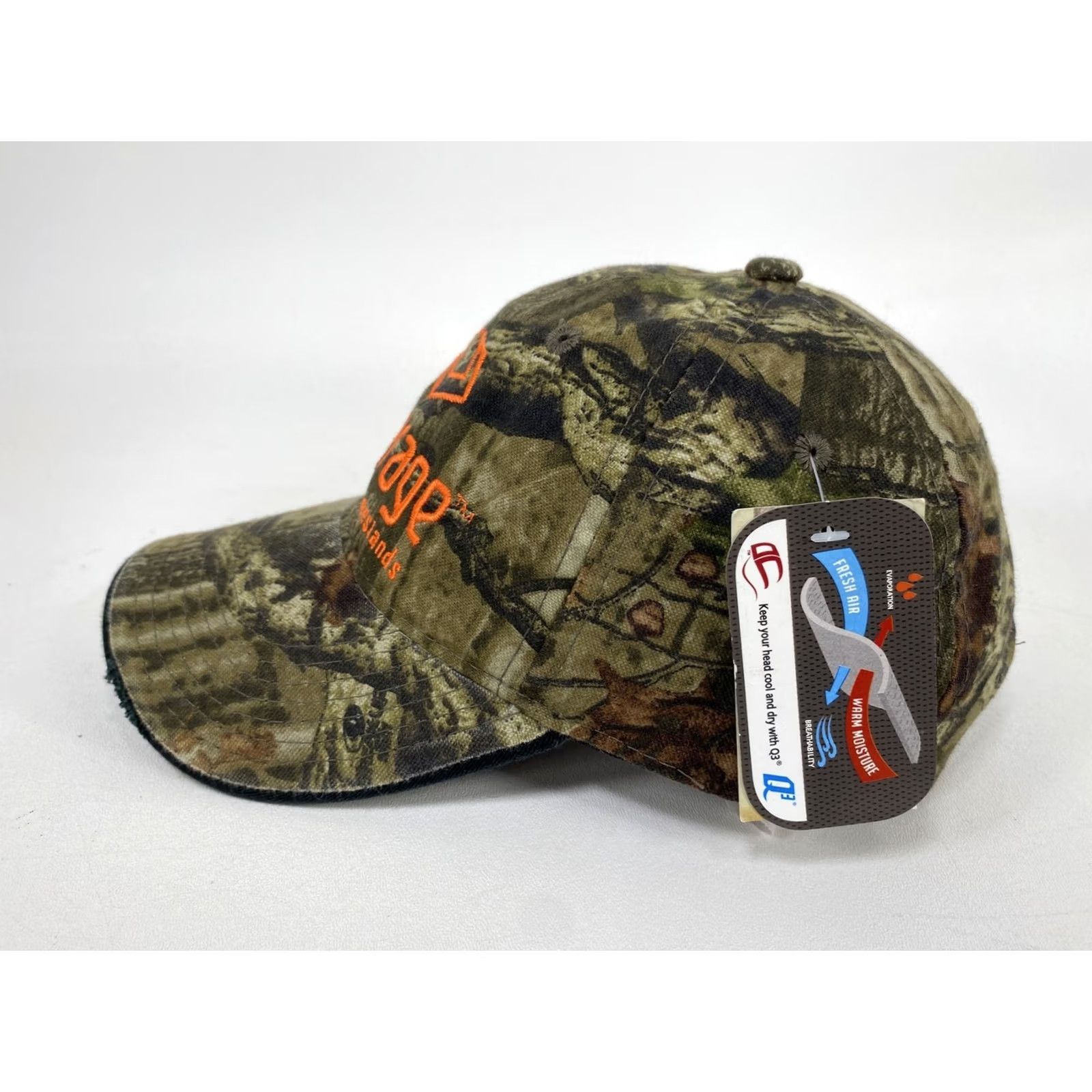 Vintage Mossy Oak Break Up Camo Leverage Lightweight Treestands Logo Hat Outdoor Cap NEW Size ONE SIZE - 3 Thumbnail