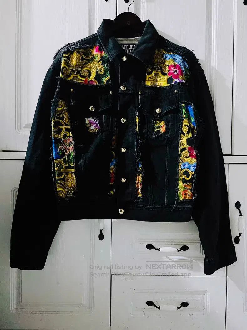 Versace Versace Jungle Couture Denim Jacket . Size US S / EU 44-46 / 1 - 1 Thumbnail
