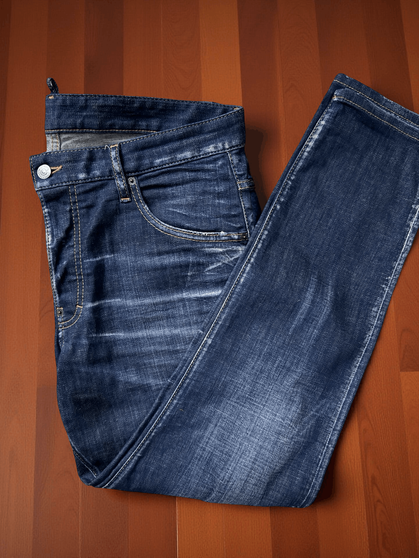 Dsquared2 DSQUARED2 DSQ2 RED LOGO BLUE DENIM SKATER JEANS SZ. 50 Size US 34 / EU 50 - 7 Thumbnail