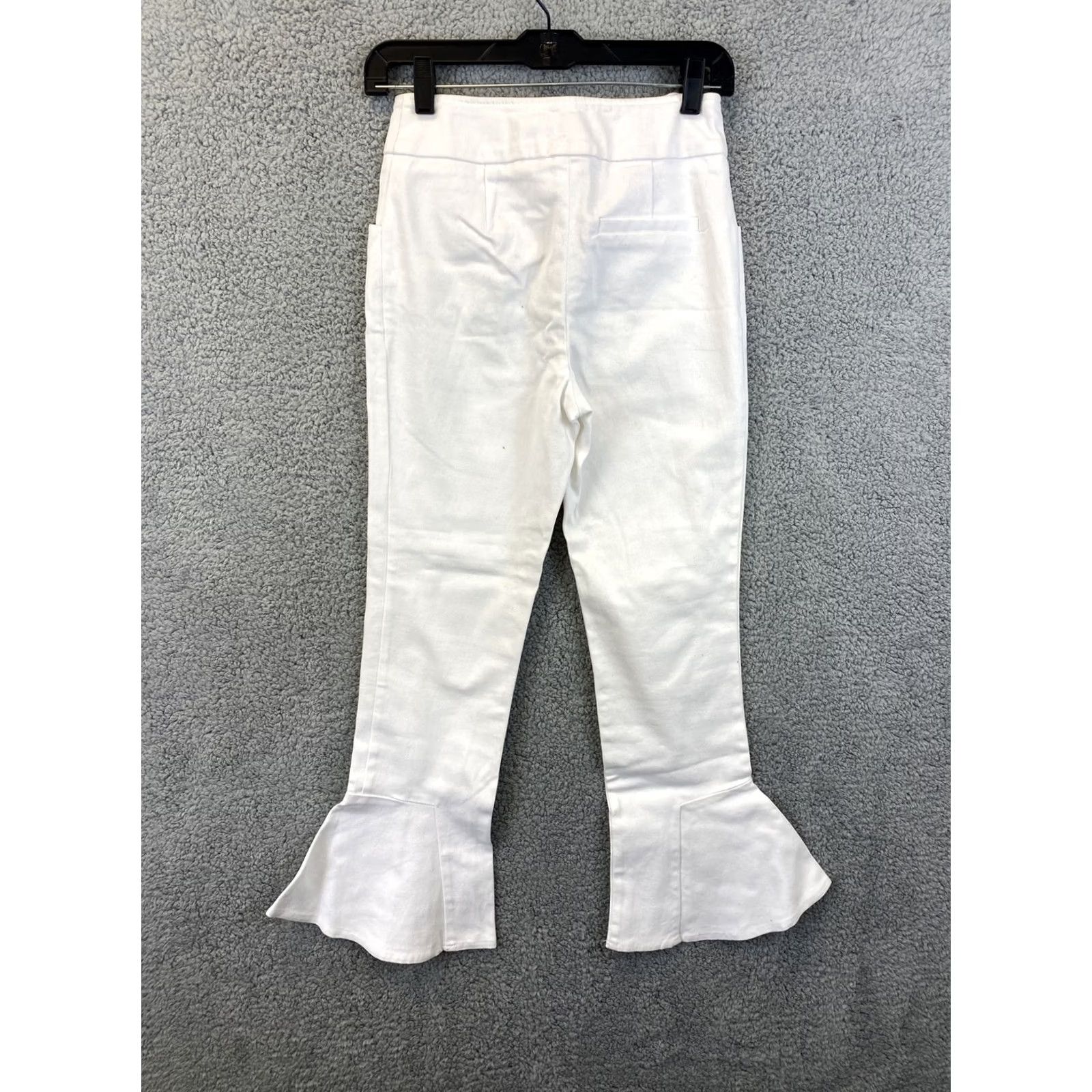Topshop Topshop Women’s Slim Skinny Denim Pants White Size 2 26" Waist 26" Hips Zip Mid Rise Vintage No Leather Elephant Legs Jeans Mens Women Girls? Size 26" / US 2 / IT 38 - 8 Thumbnail