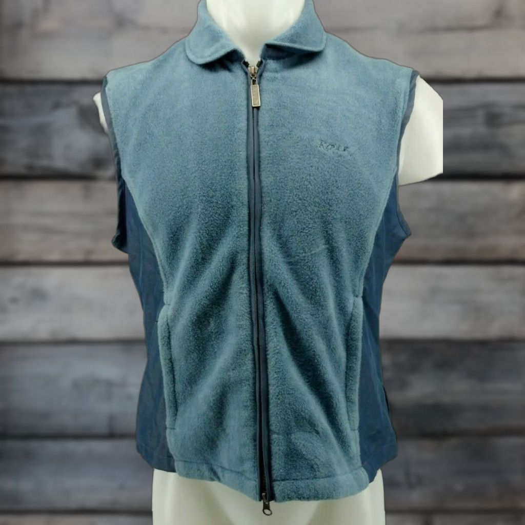 Vintage Blue Kyra. K Trainer Womens Equestrian Sportsman Full Zip Vest Size Large Size L / US 10 / IT 46 - 1 Thumbnail