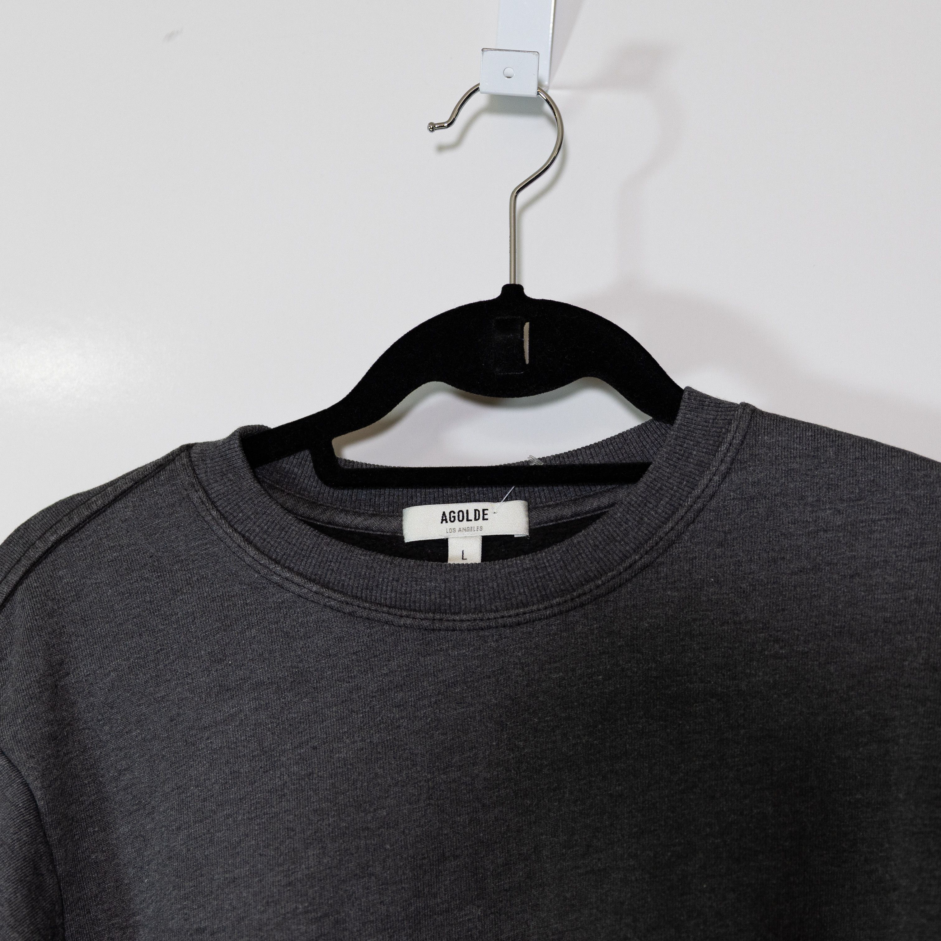 Agolde Agolde Thora 3/4 Sleeve Cotton Blend Fleece Size L / US 10 / IT 46 - 2 Thumbnail