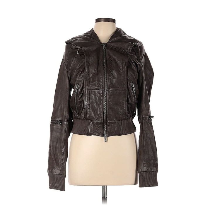 Allsaints ALL SAINTS ICONIC COBRA LEATHER JACKET BOMBER BIKER Brown 14 ...