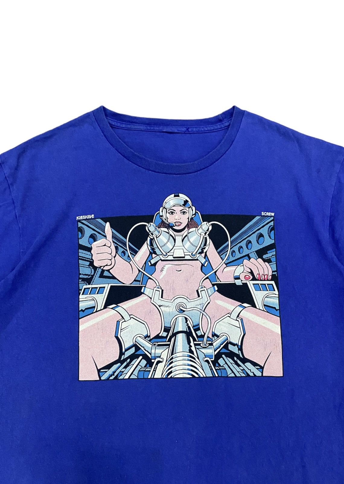 Freshjive 🔥RARE🔥 Vtg Freshjive x Screw Magazine Cyberpunk Pinup sex Size US L / EU 52-54 / 3 - 1 Thumbnail