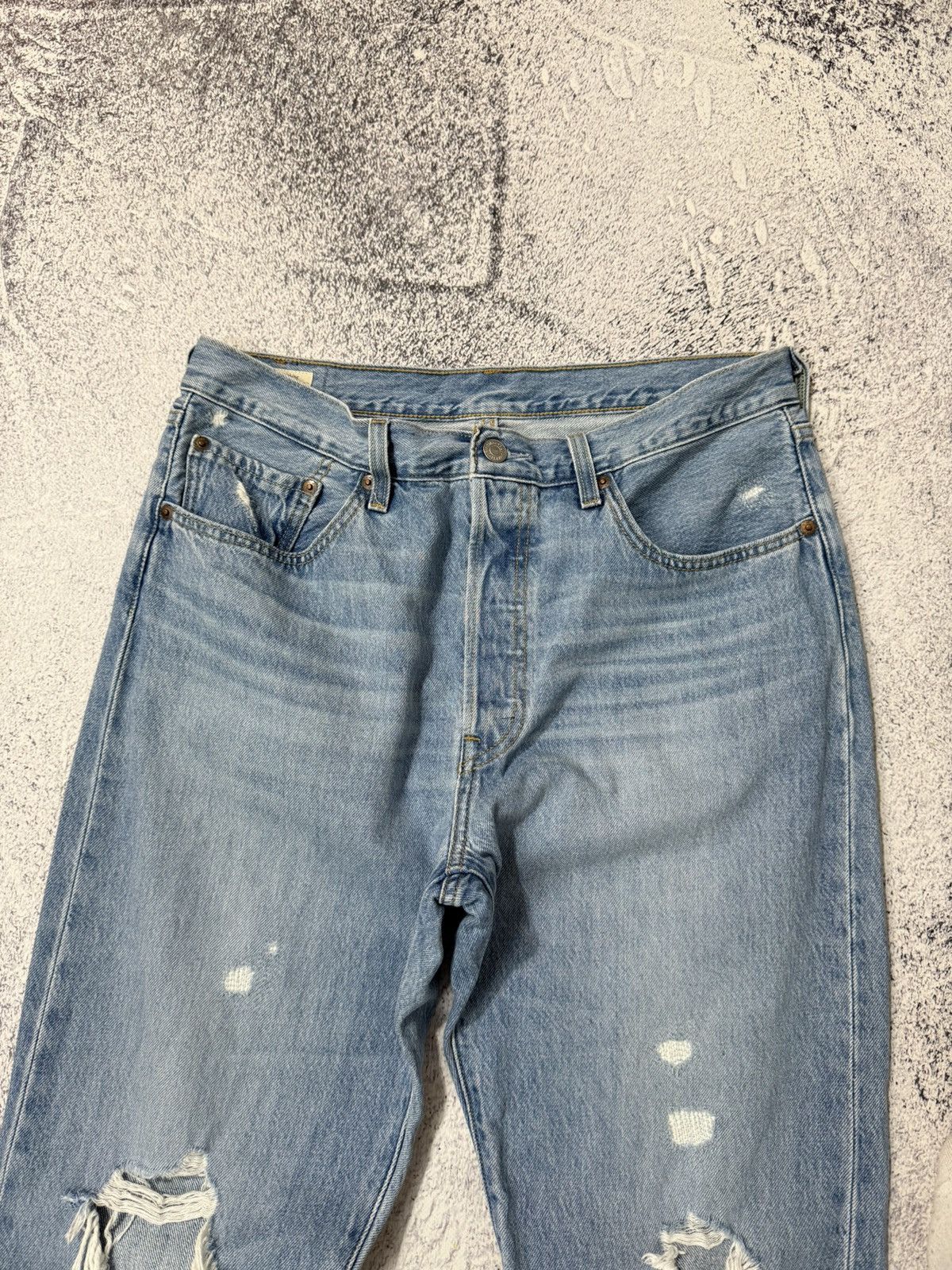 Levi's × Levi's Vintage Clothing × Vintage Vintage Levi’s Premium Disstressed Denim Jeans Pants W31 L28 Size US 31 - 4 Thumbnail