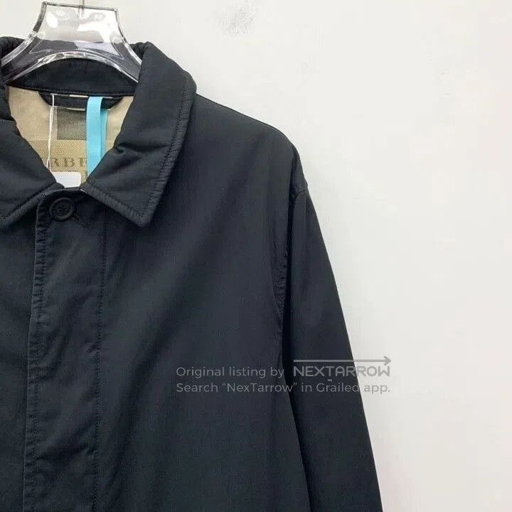 Burberry Burberry Black Cotton Lapel Long. Size US M / EU 48-50 / 2 - 3 Thumbnail
