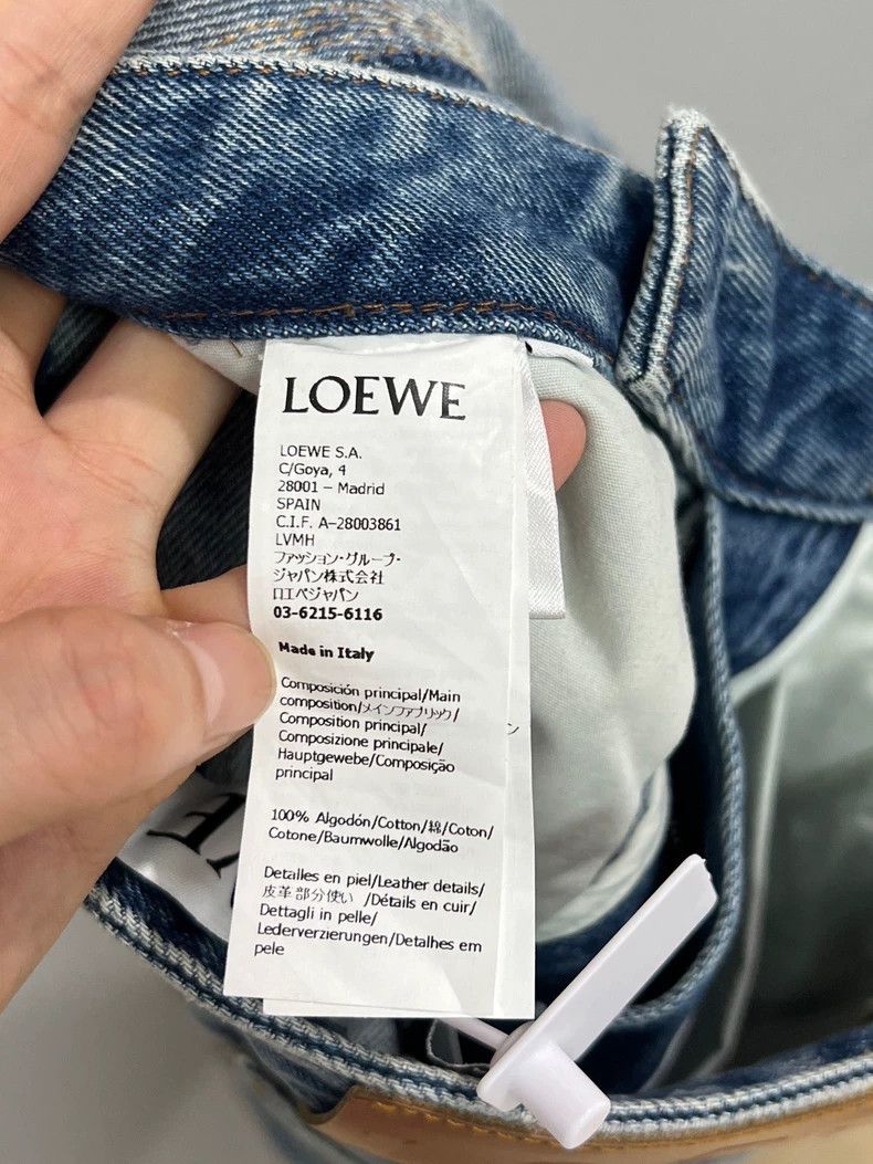 Loewe LOEWE Logo logo denim skirt Size 42" / US 20 - 5 Thumbnail