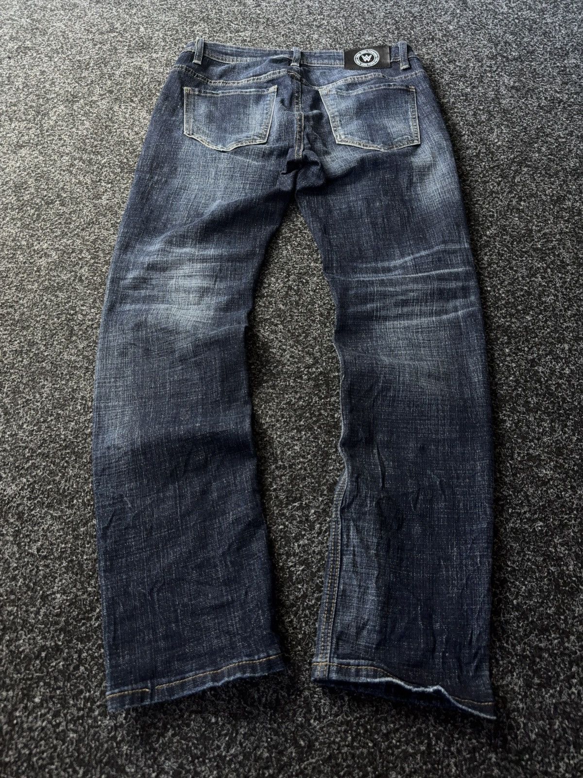 WWE Vintage 00s Wrestling WWE Distressed official denim pants Size US 31 - 9 Thumbnail