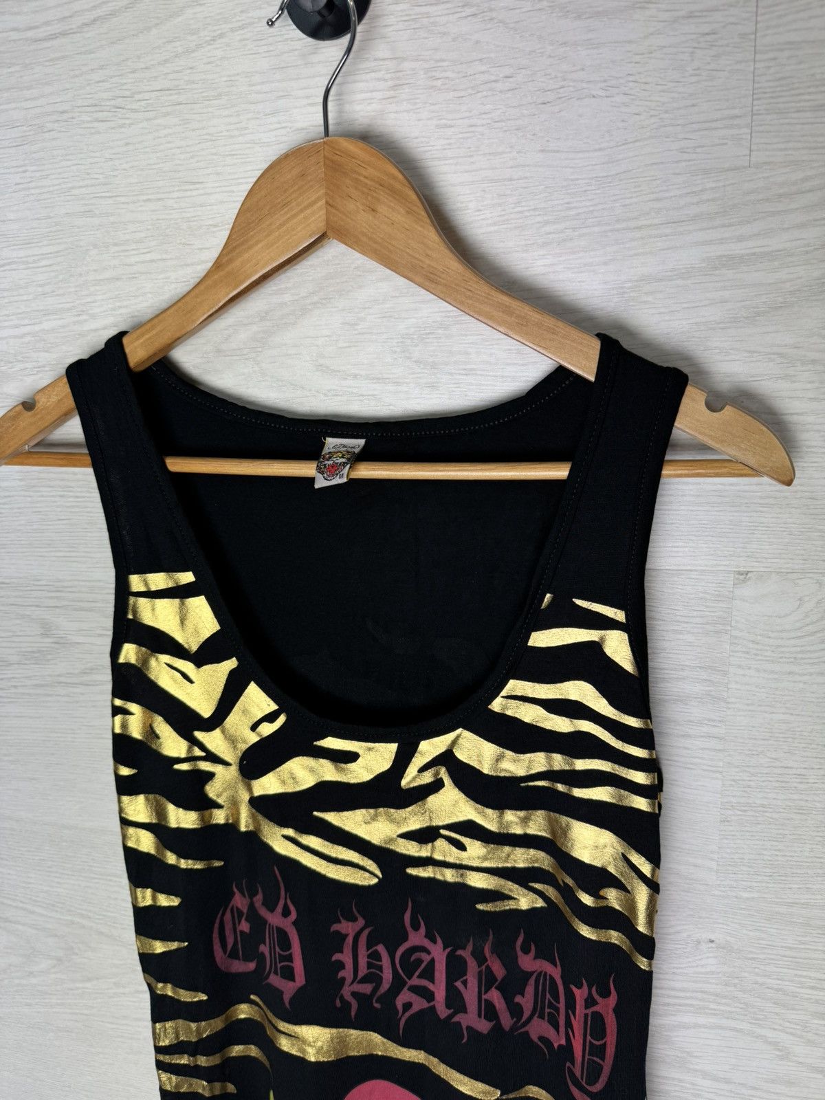 Ed Hardy Ed Hardy Dress Gold Zebra Skull Graphic Size M / US 6-8 / IT 42-44 - 3 Thumbnail