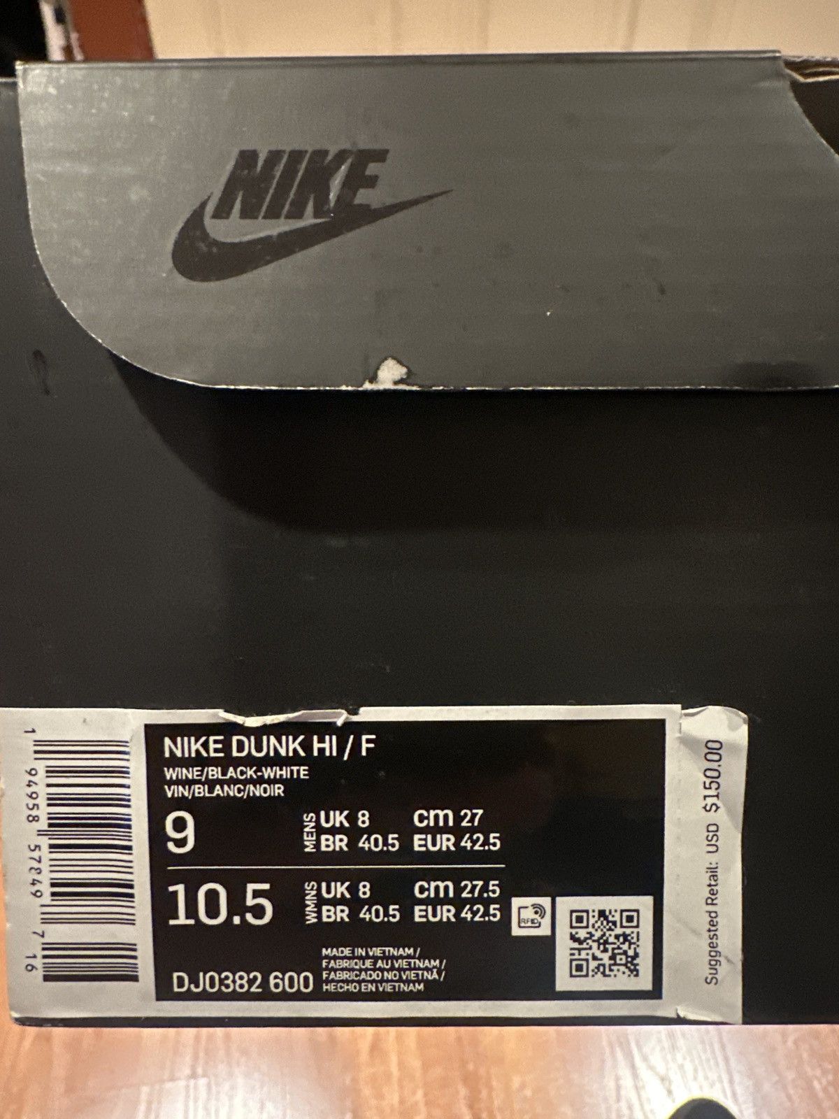 Fragment Design × Nike Nike Dunk High - “Fragment Beijing (2021)” Size US 9 / EU 42 - 6 Thumbnail
