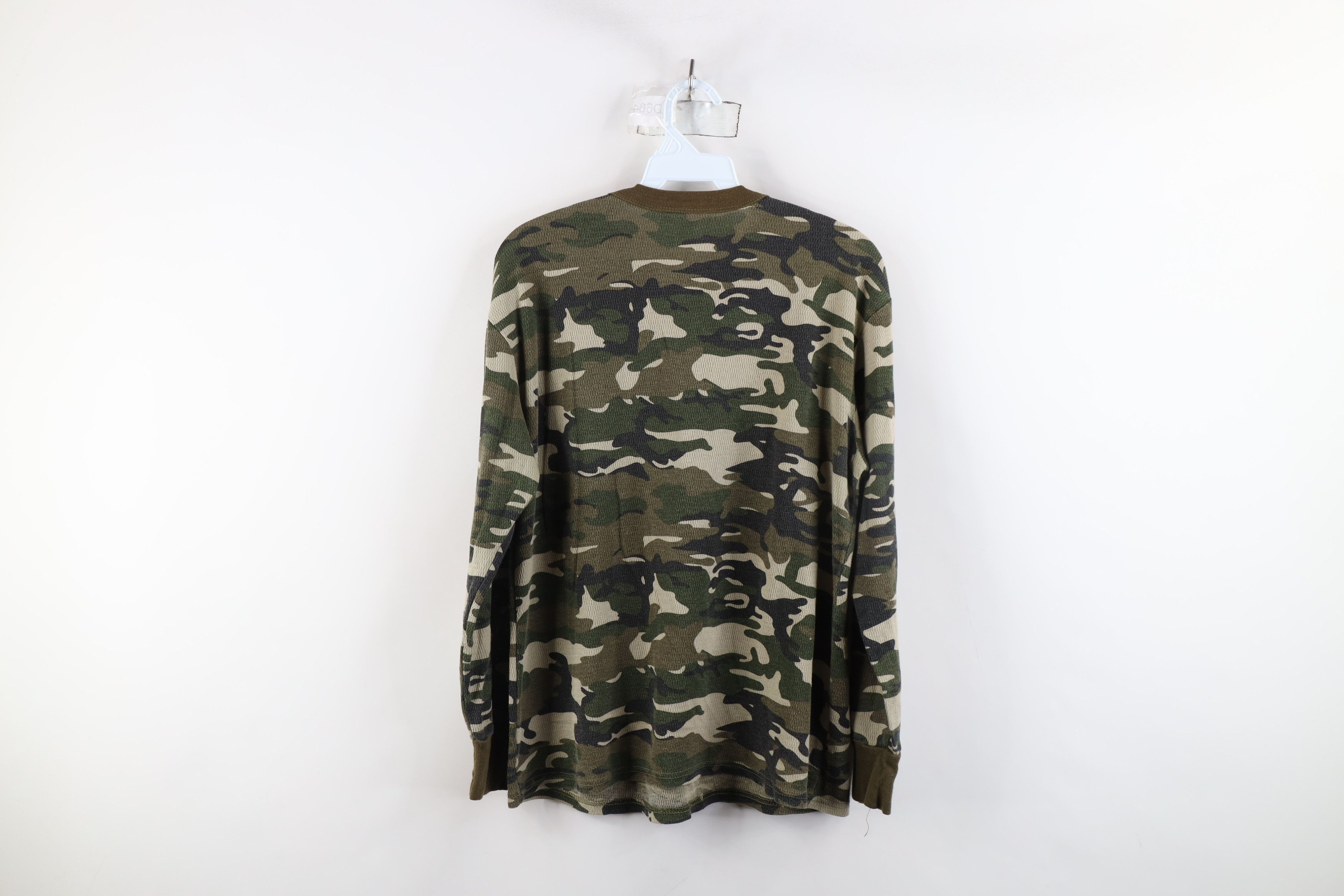 Vintage Vintage 90s Y2K Streetwear Waffle Knit Long Sleeve T-Shirt Size US S / EU 44-46 / 1 - 7 Thumbnail