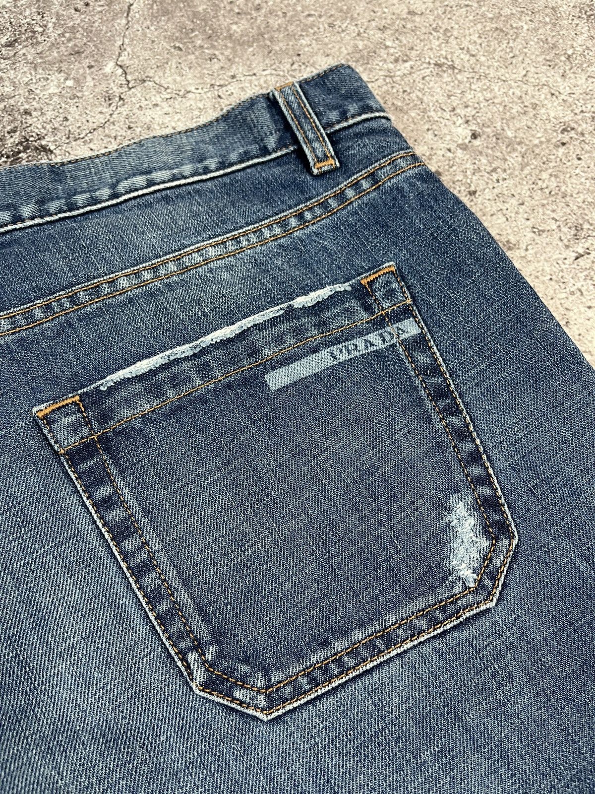 Prada Vintage🔥Prada Distressed Denim Shorts Size US 34 / EU 50 - 9 Thumbnail