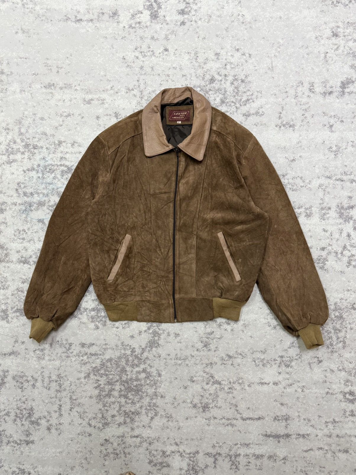 Leather VINTAGE LESTER PIEL MEXICO SUEDE LEATHER BOMBER JACKET Size US M / EU 48-50 / 2 - 3 Thumbnail