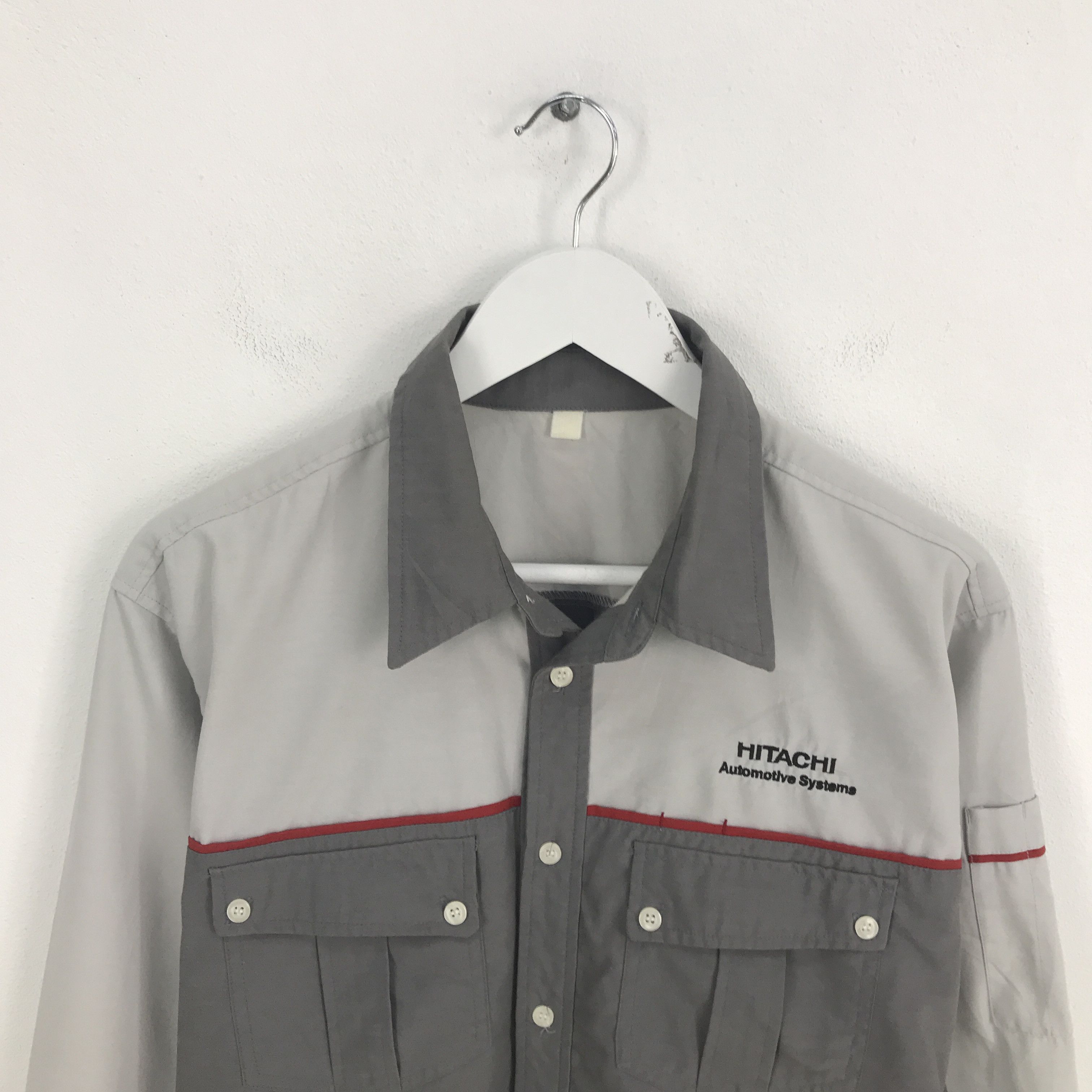 Japanese Brand Rare Hitachi Worker Button Up Shirt Size US L / EU 52-54 / 3 - 2 Thumbnail