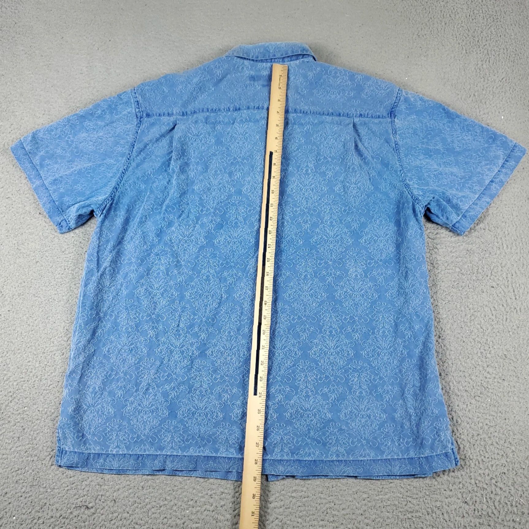 Nat Nast Nat Nast Shirt Mens Large Blue Silk Floral Short Sleeve Button-Up Collared Casual Mens Size US L / EU 52-54 / 3 - 3 Thumbnail