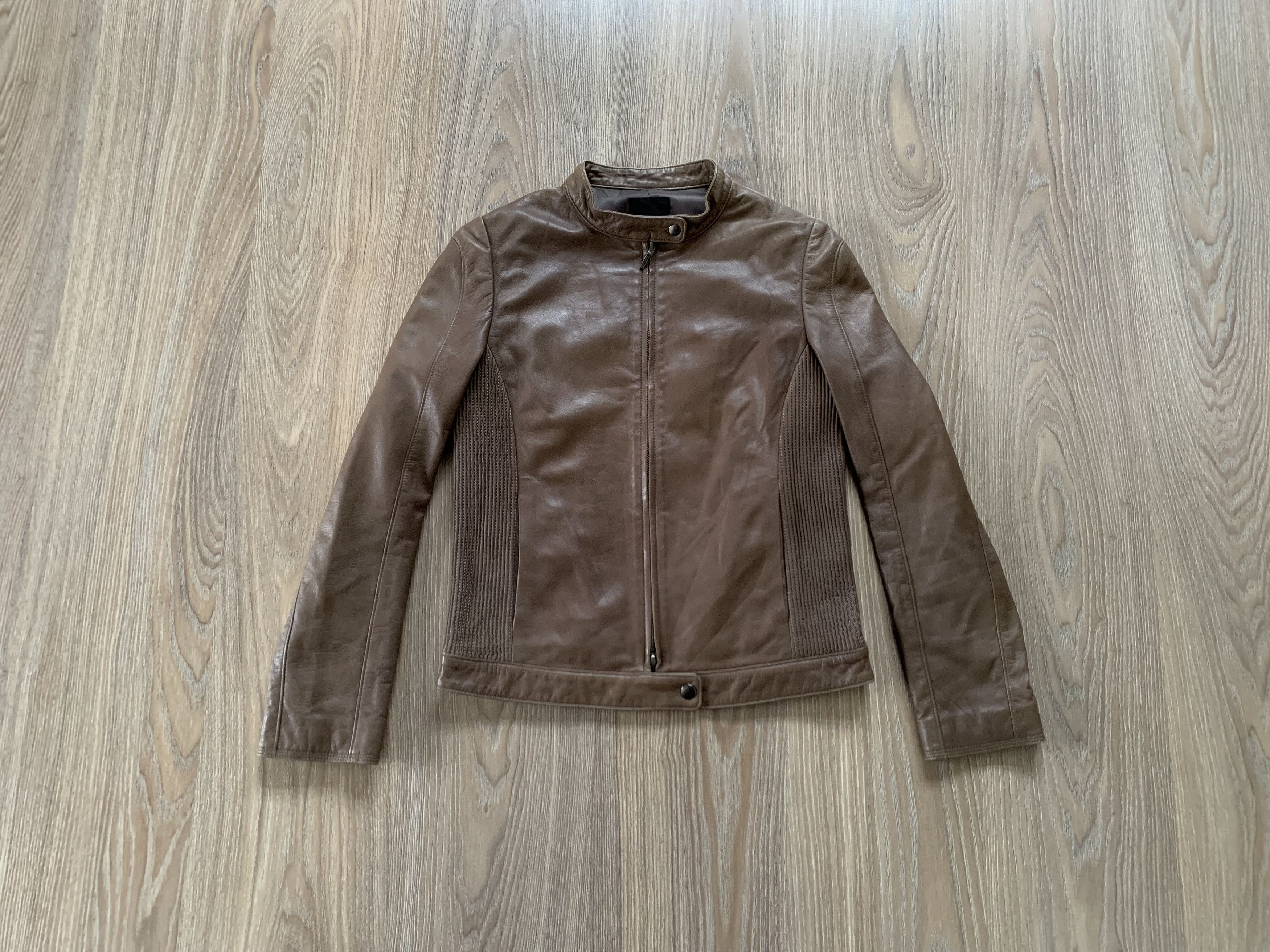 Other Dama Collection Womens Brown Leather Jacket Size S / US 4 / IT 40 - 1 Thumbnail
