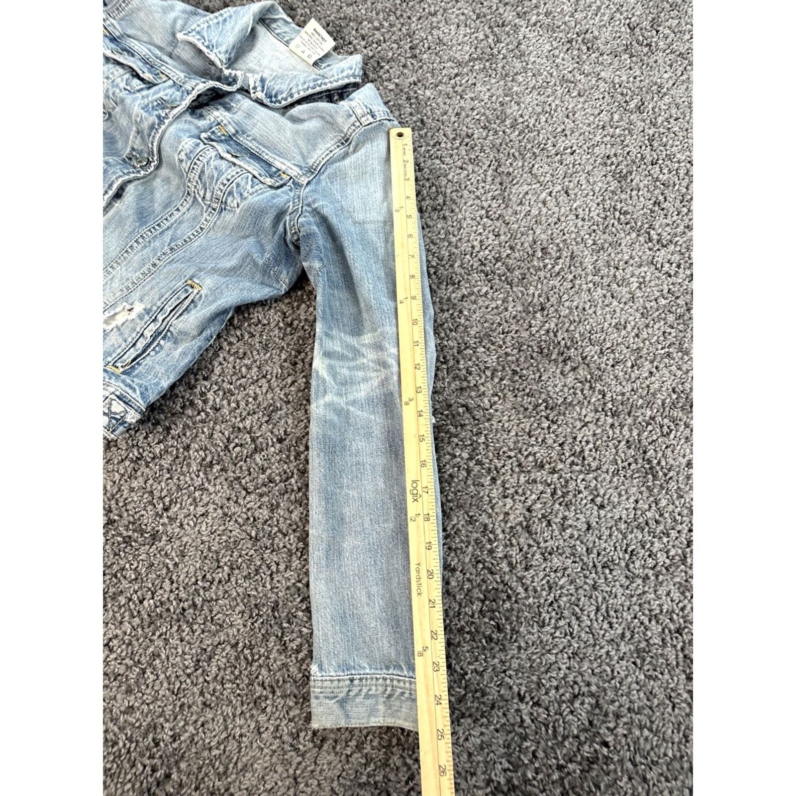 Ralph Lauren VINTAGE Polo Jeans Co. Ralph Lauren Jacket Womens M Blue Denim Short Sleeve Button Collared Unlined Size 32" / US 10 / IT 46 - 4 Thumbnail
