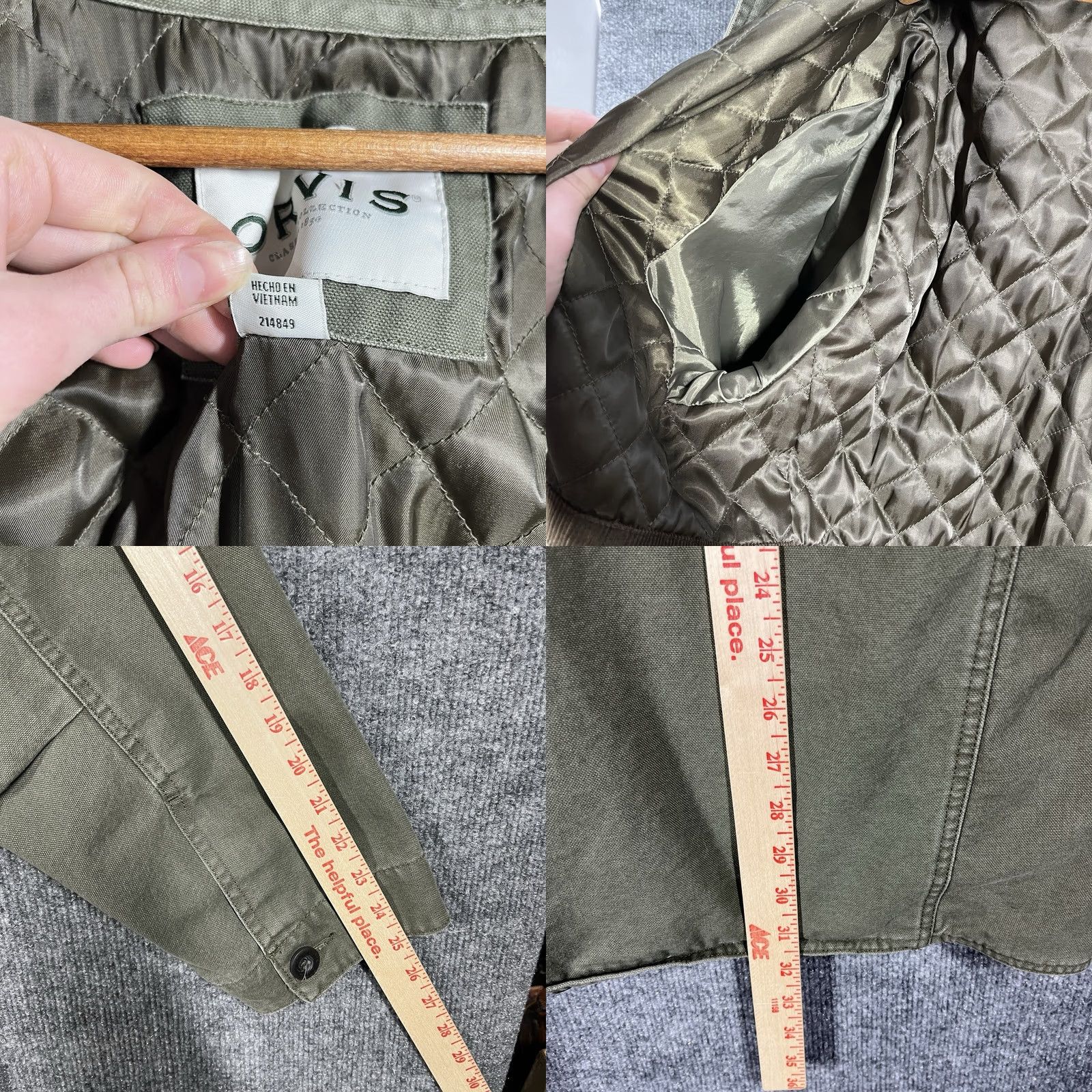Orvis Orvis Barn Chore Jacket Mens L Corduroy Trim Quilted Lined Canvas Cotton Green Pockets Workwear Size US L / EU 52-54 / 3 - 9 Thumbnail