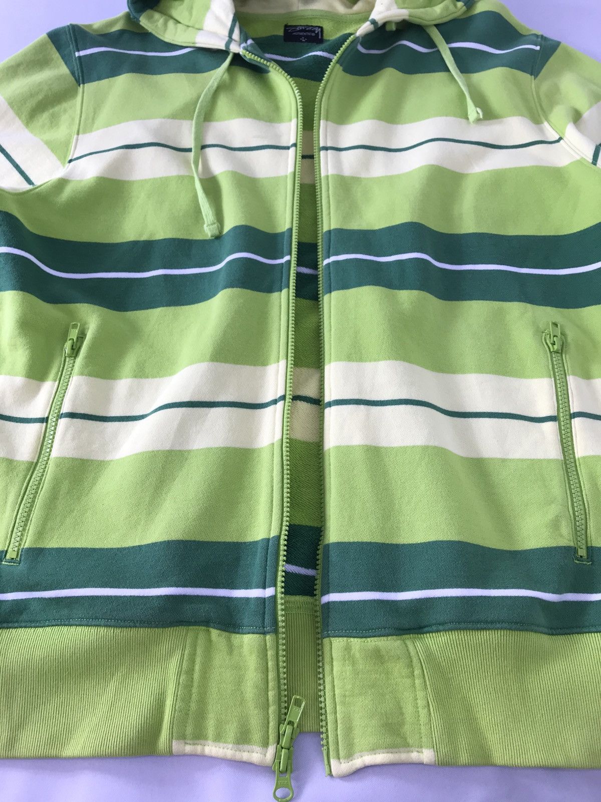 Stussy Stussy Authentic Striped Block Hooded Jacket Streetwear Size US L / EU 52-54 / 3 - 6 Thumbnail