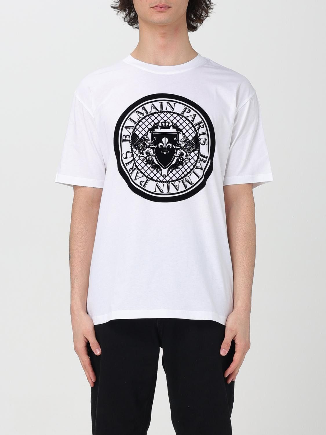 Balmain o1y0426 Crewneck T-Shirt in White Size US S / EU 44-46 / 1 - 1 Thumbnail