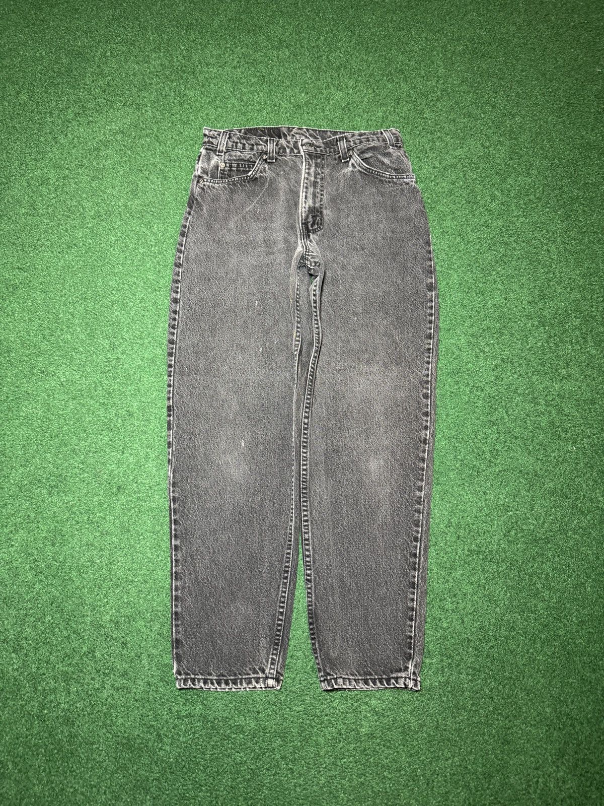 Levi's Vintage Clothing Levis 560 Baggy Black Orange Tab 31x28 Vintage 90s Jeans Size US 31 - 3 Thumbnail