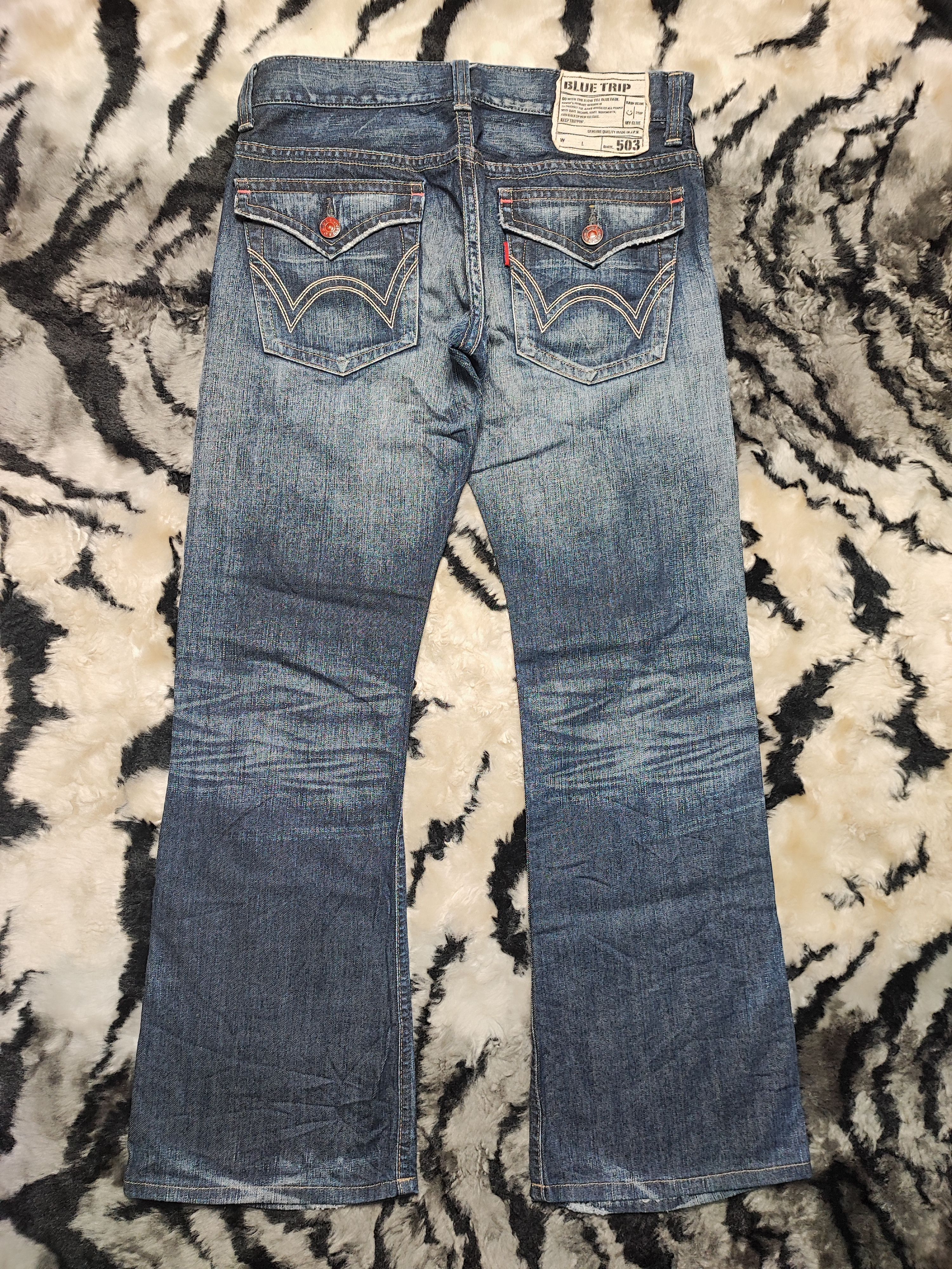 Edwin Edwin 503 Blue Trip Japan Distressed Jeans Size US 32 / EU 48 - 12 Thumbnail