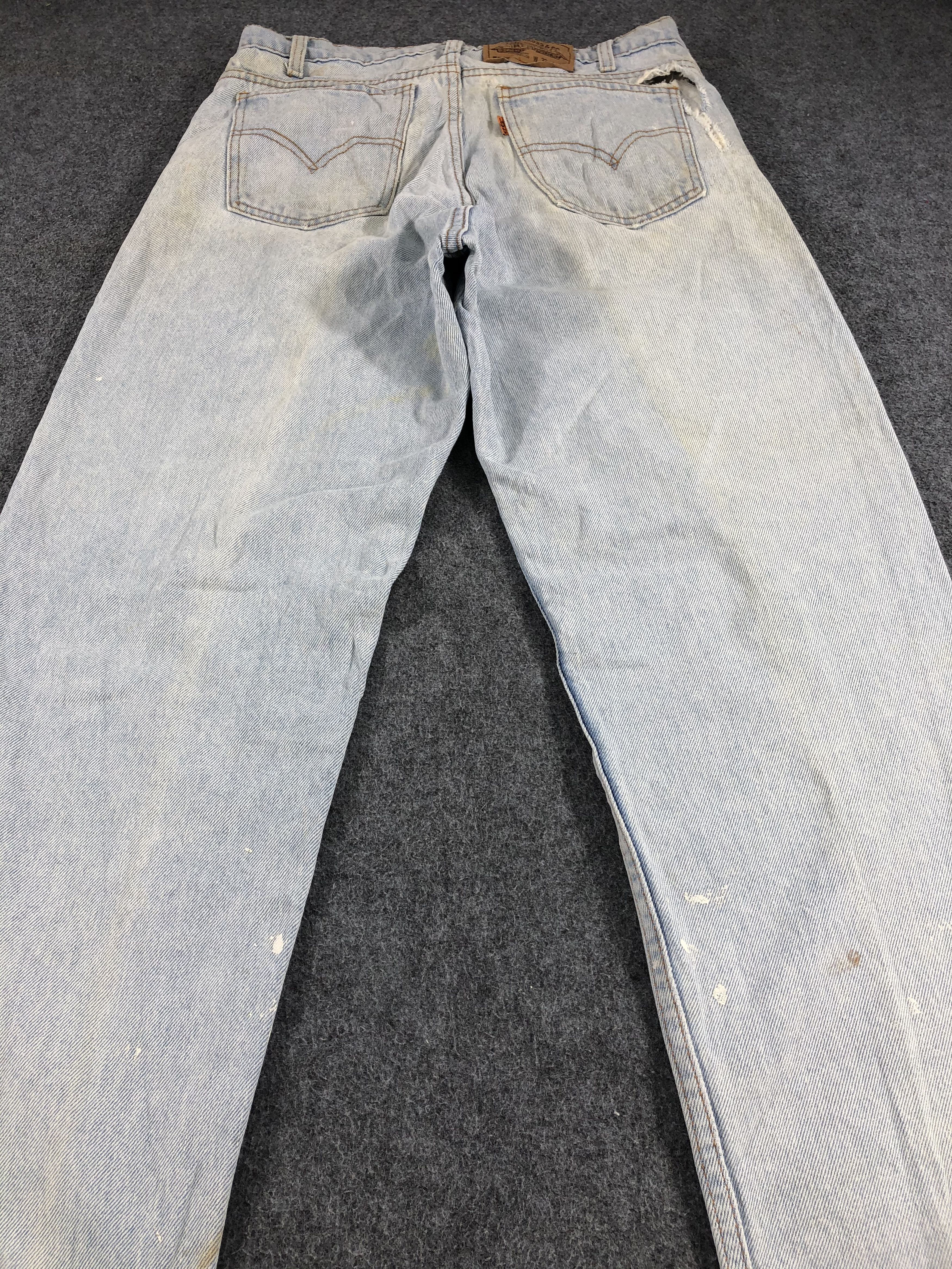 Levi's Vintage Distress Levis 550 Orange Tab Jeans-JM656 Size US 32 / EU 48 - 4 Thumbnail