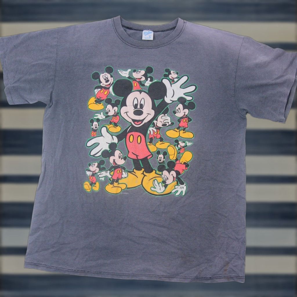 Disney VINTAGE Disney Mickey Mouse Mens XL Graphic T Shirt Gray Size US XL / EU 56 / 4 - 1 Thumbnail