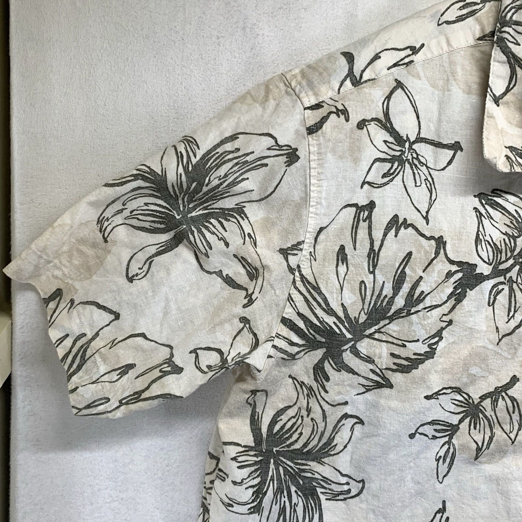 Panama Jack Panama Jack Hawaiian Shirt 2XL Beige Floral Button-Up Short Sleeve Mens 80s 90s Tropical Size US XXL / EU 58 / 5 - 6 Thumbnail