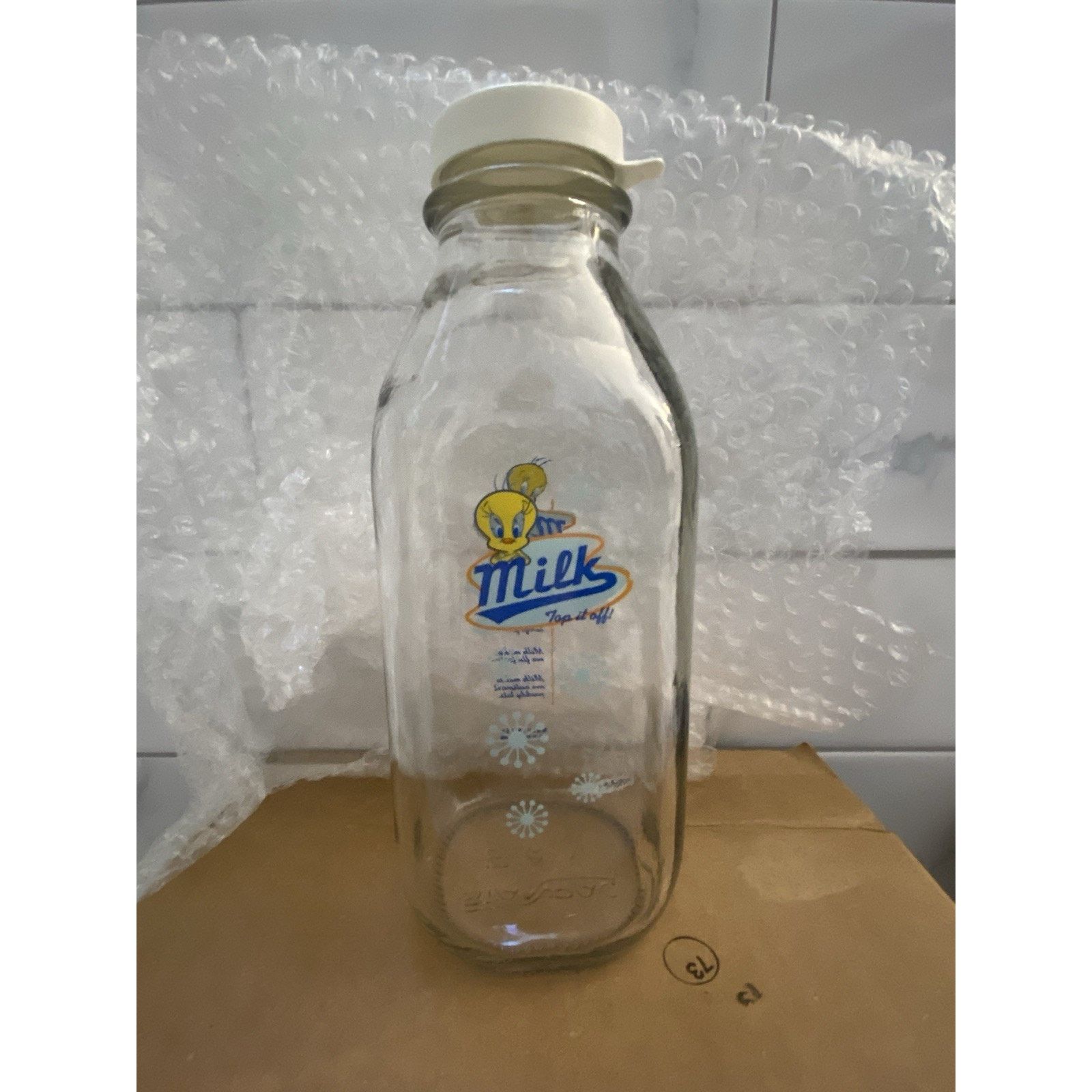 Warner Bros Tweety Pint “milk” Glass Bottle Size ONE SIZE - 1 Thumbnail
