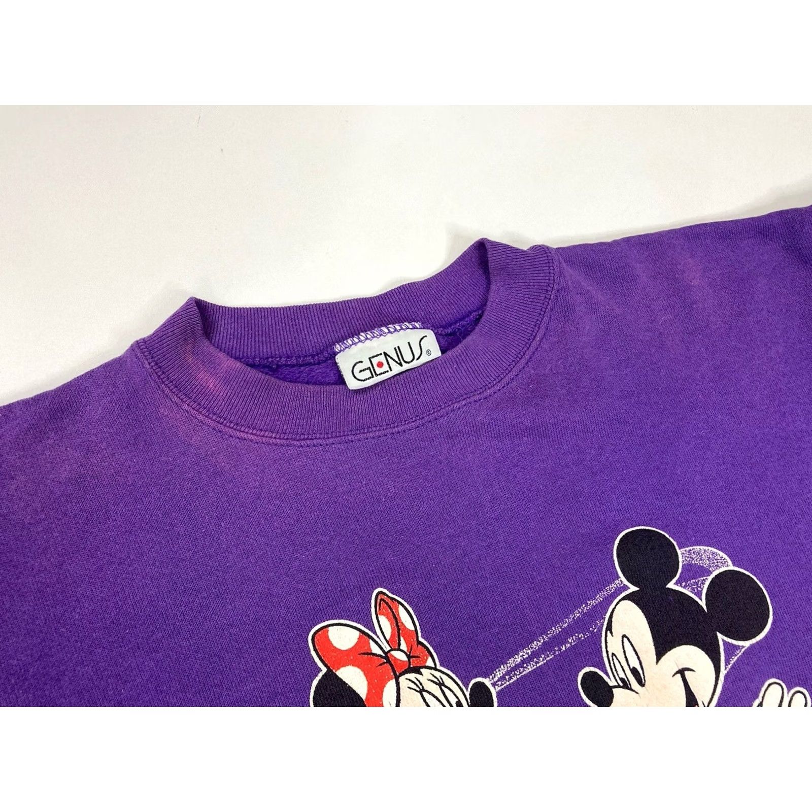 Disney VINTAGE Disney Mickey Mouse Minnie Crewneck Sweatshirt Men Small Purple USA 90s Size US S / EU 44-46 / 1 - 7 Thumbnail