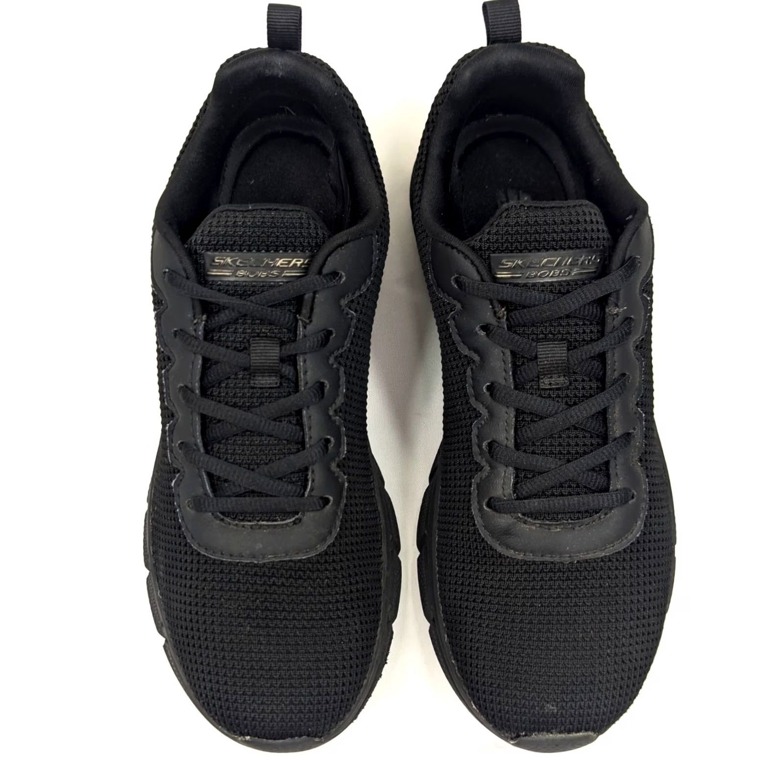 SKECHERS SKECHERS BOBS Sport B Flex Visionary Essence Black Women 8.5 Vegan Knit Running Athletic Logo Sneakers Shoes Size US 9 / IT 39 - 3 Thumbnail