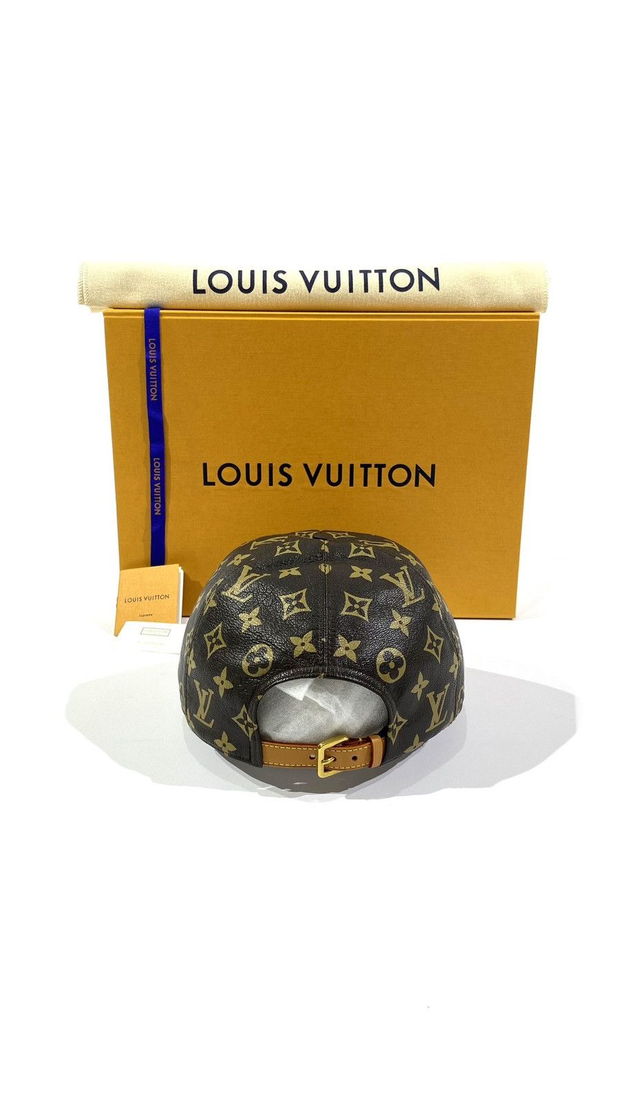 Louis Vuitton × Supreme Louis Vuitton X Supreme 5 Panel Monogram Leather Hat Size ONE SIZE - 2 Thumbnail