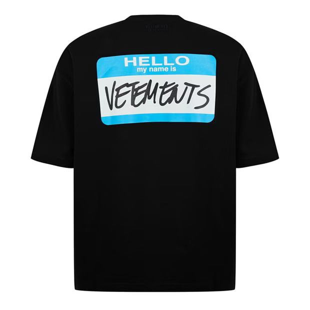 Vetements o1g2r1mq0824 Name Badge T-Shirts in Black Size US L / EU 52-54 / 3 - 2 Thumbnail
