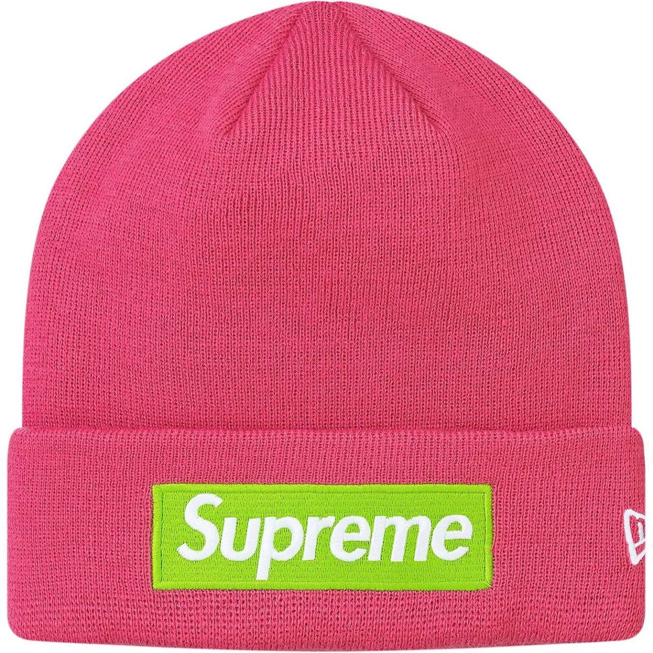 New Era × Supreme FW17 Supreme New Era Box Logo Beanie Magenta Size ONE SIZE - 13 Thumbnail
