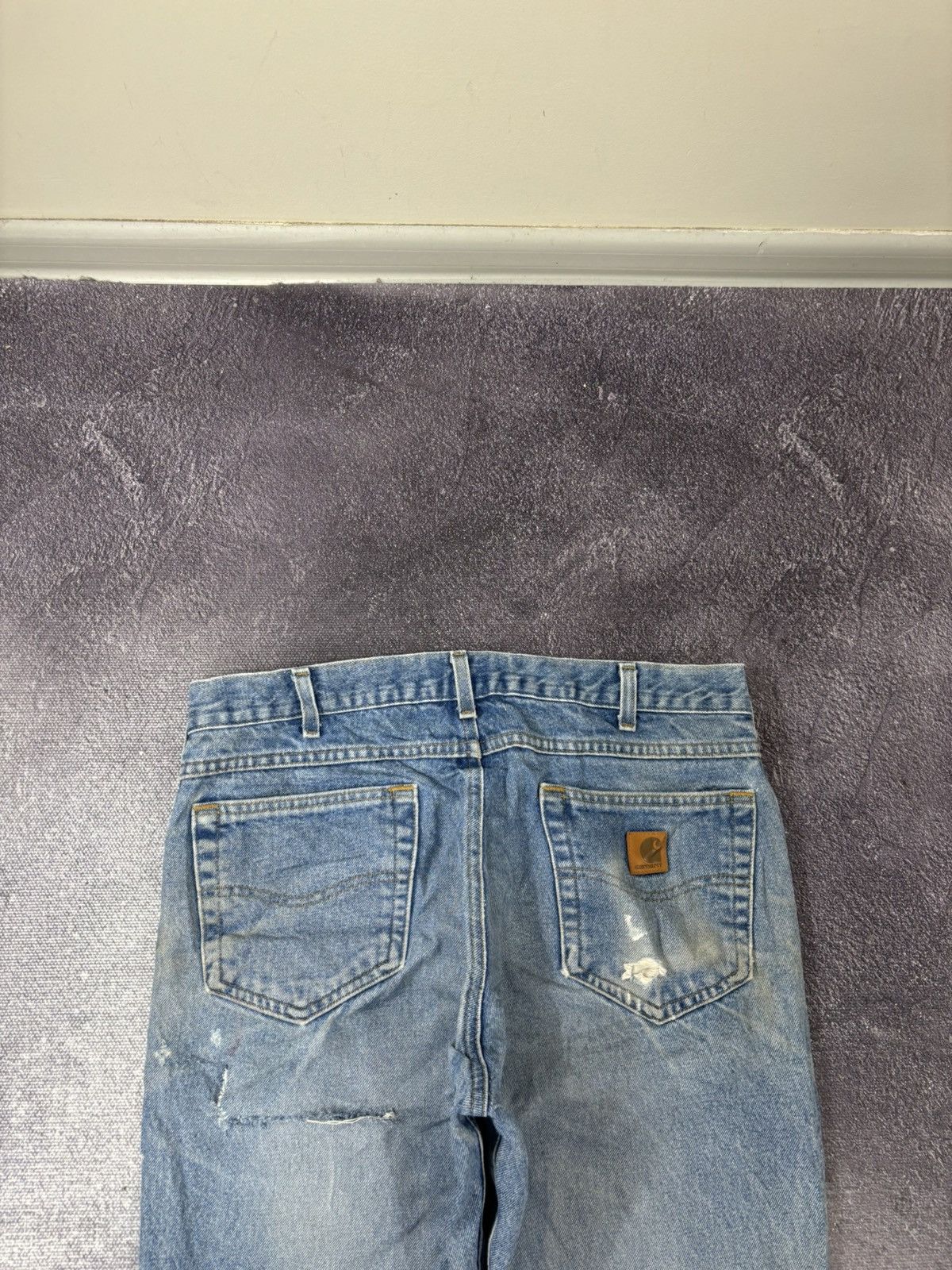 Carhartt Vintage Carhartt Relaxed Fit Faded Blue Work Denim Jeans Size US 34 / EU 50 - 7 Thumbnail