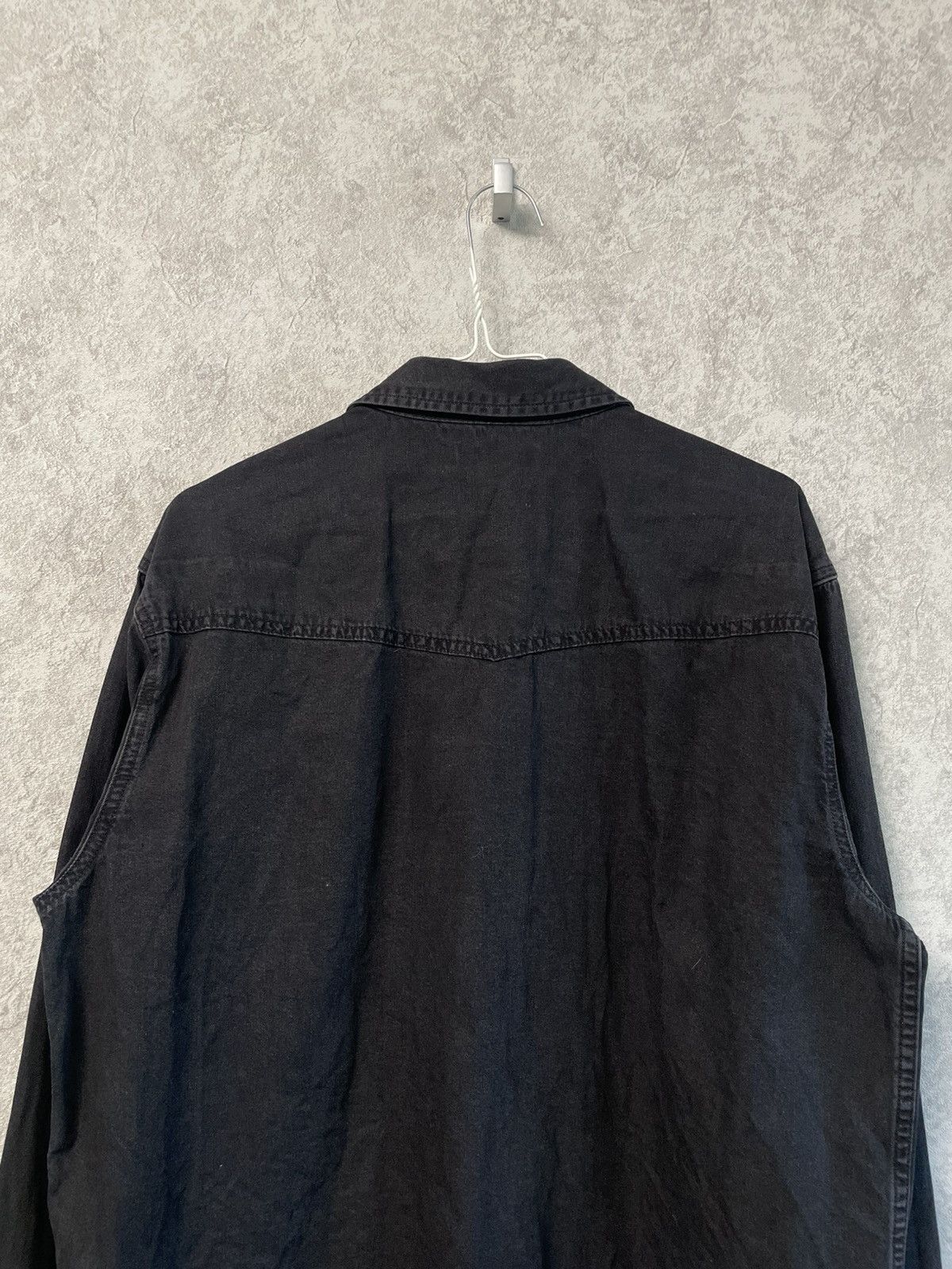 Diesel Diesel Black Denim Jeans Long Sleeve Shirt Button Ups Size US XL / EU 56 / 4 - 13 Thumbnail