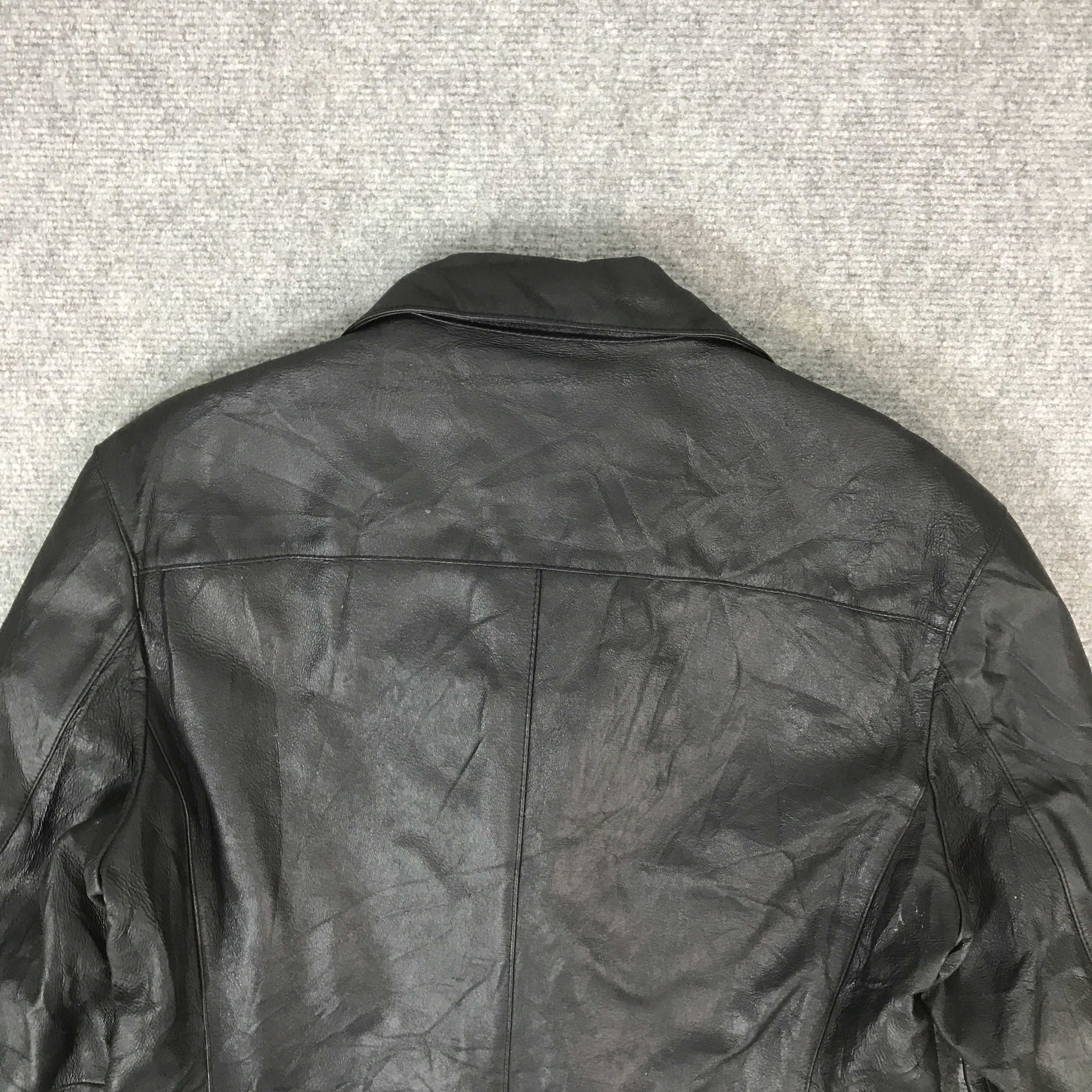 If Six Was Nine JAPAN ABX LEATHER BLACK STYLE COAT JACKET K65B5 Size US M / EU 48-50 / 2 - 4 Thumbnail