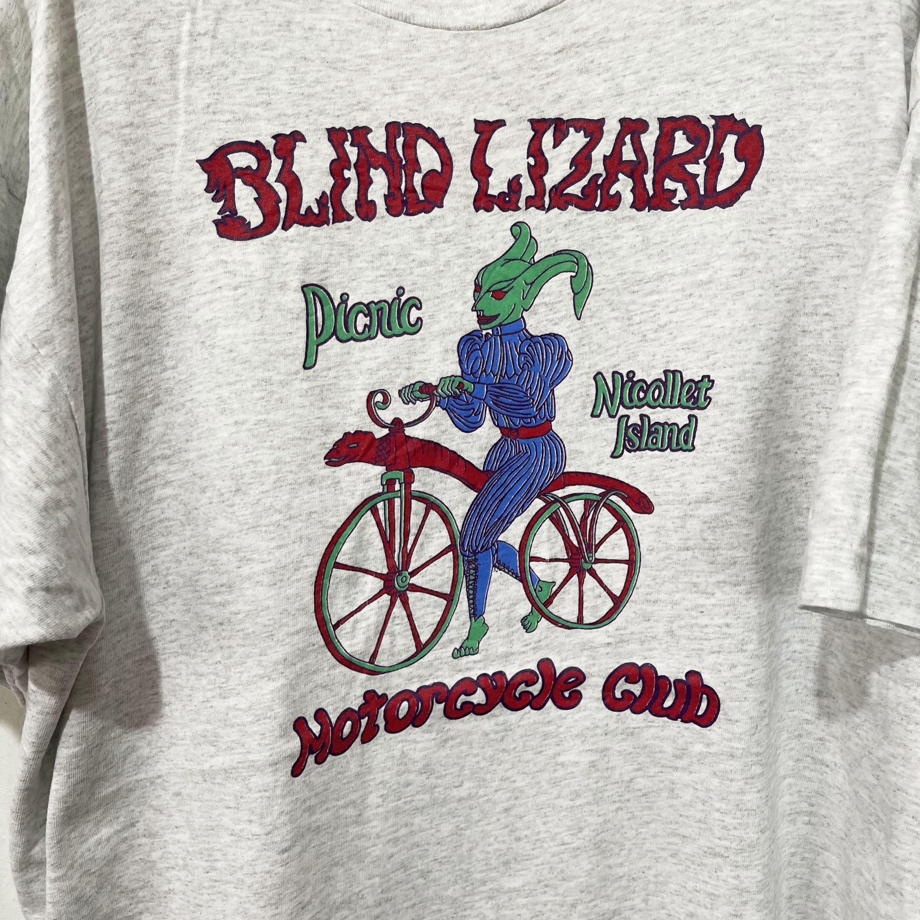 Vintage Vintage 90s Blind Lizard Motorcycle Shirt Size US XL / EU 56 / 4 - 2 Thumbnail
