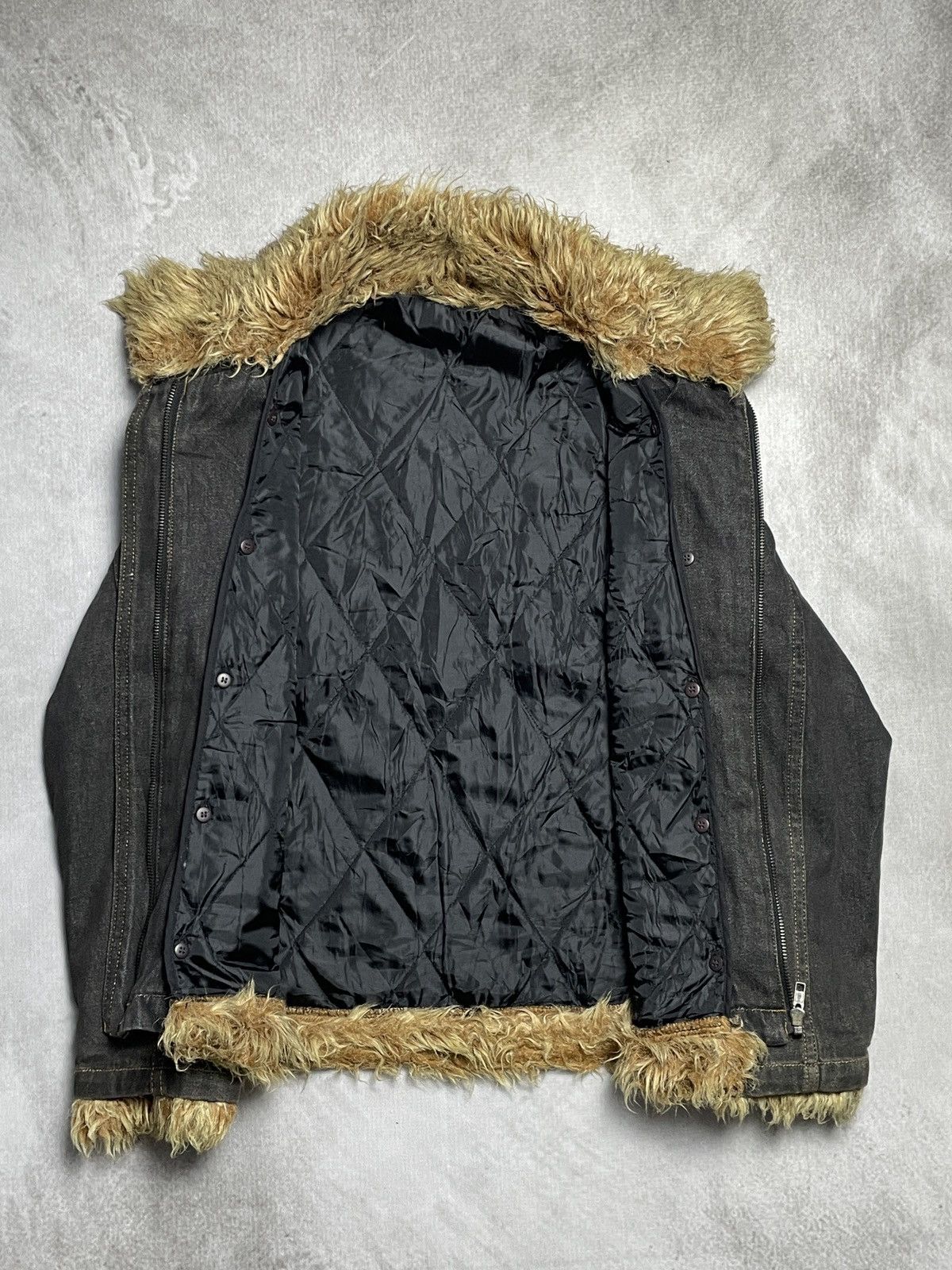 Japanese Brand 2000’s El.Road - Vkei Style Trim Fur Jacket Size US M / EU 48-50 / 2 - 6 Thumbnail
