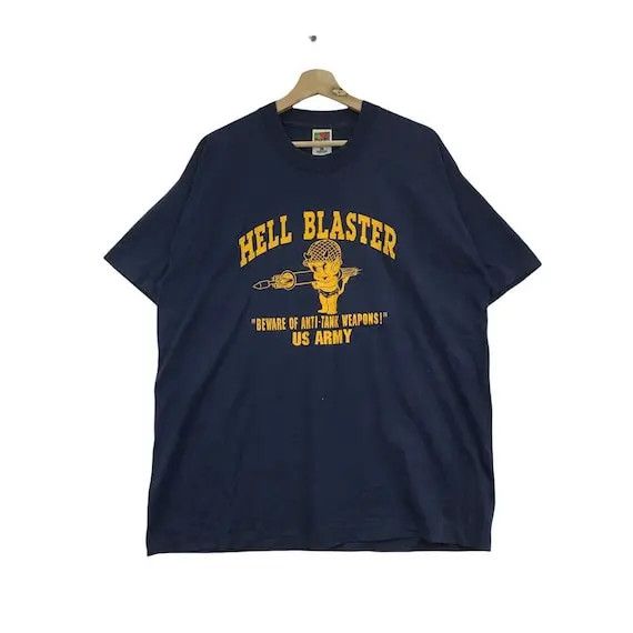 Vintage Vtg 90’ HELL BLASTER US Army Military Anti Tank Tee Shirt Size US L / EU 52-54 / 3 - 1 Thumbnail