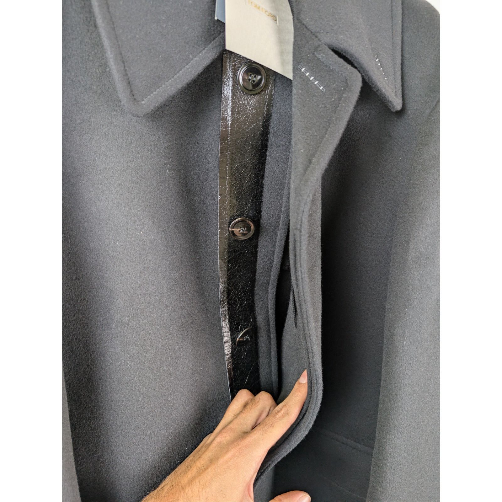 Tom Ford o1rshd1 Long Heavy Coat in Black Size US M / EU 48-50 / 2 - 8 Thumbnail