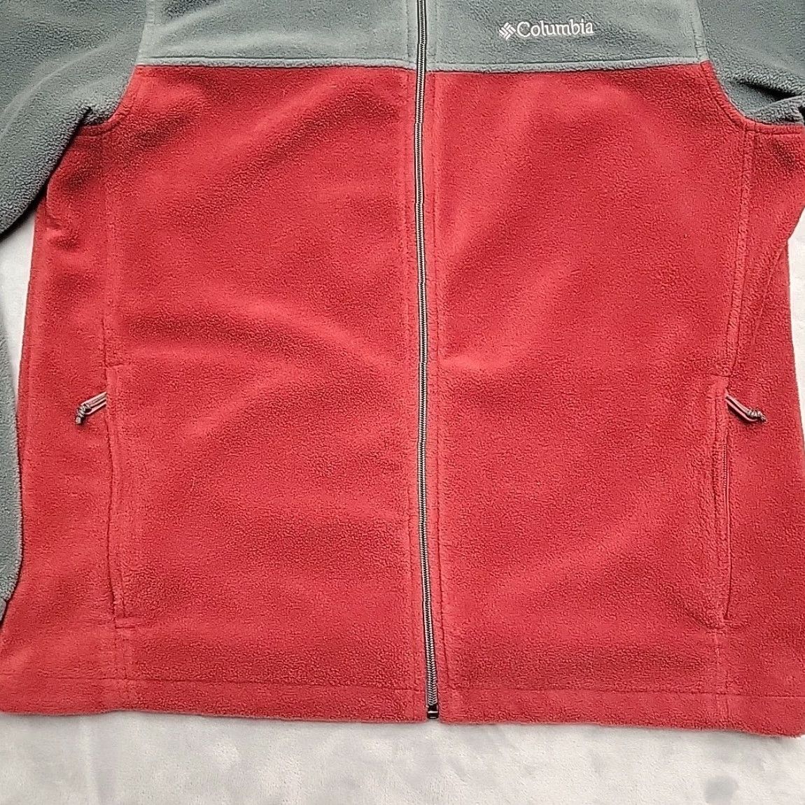 Vintage VINTAGE Columbia Fleece Jacket Mens Large Red Gray Full Zip Mock Neck Classic Outdoors Size US L / EU 52-54 / 3 - 2 Thumbnail