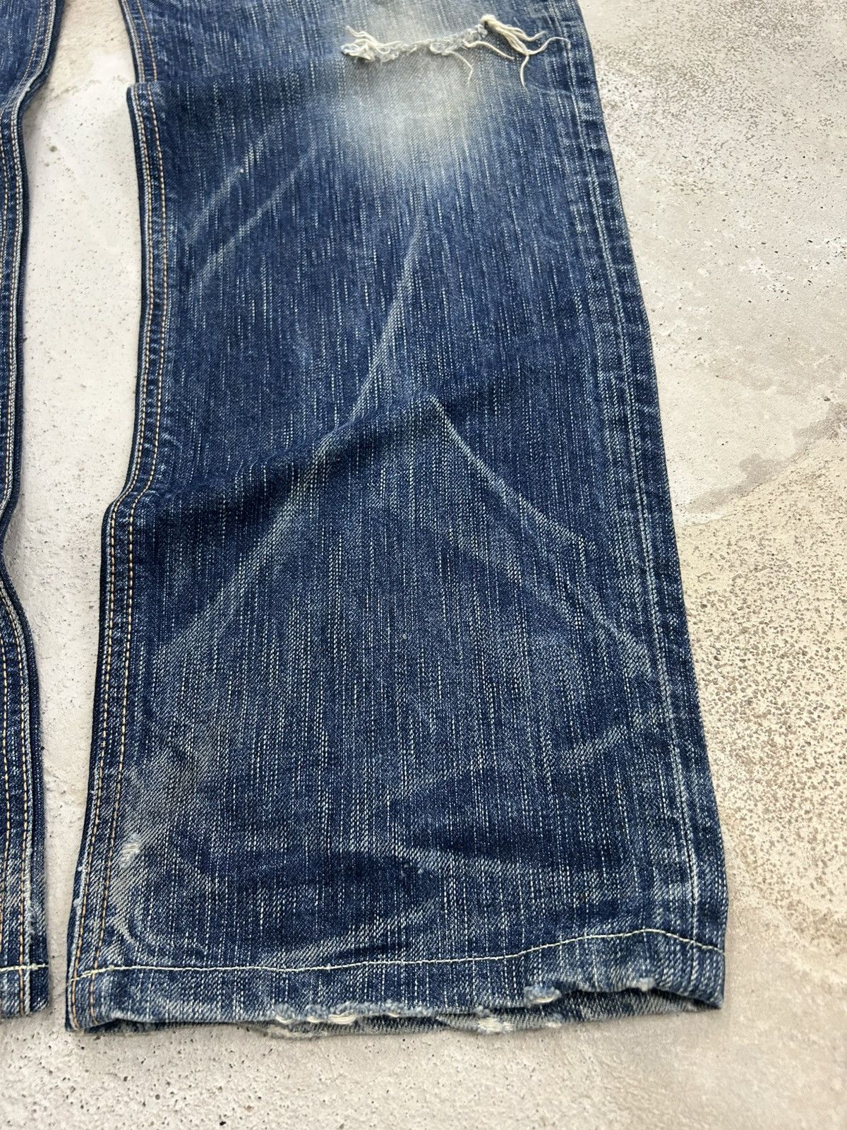 Le Grande Bleu (L.G.B.) Vintage Edwin Japan 503 Blue Trip Slim Whisker Washed Size US 32 / EU 48 - 5 Thumbnail